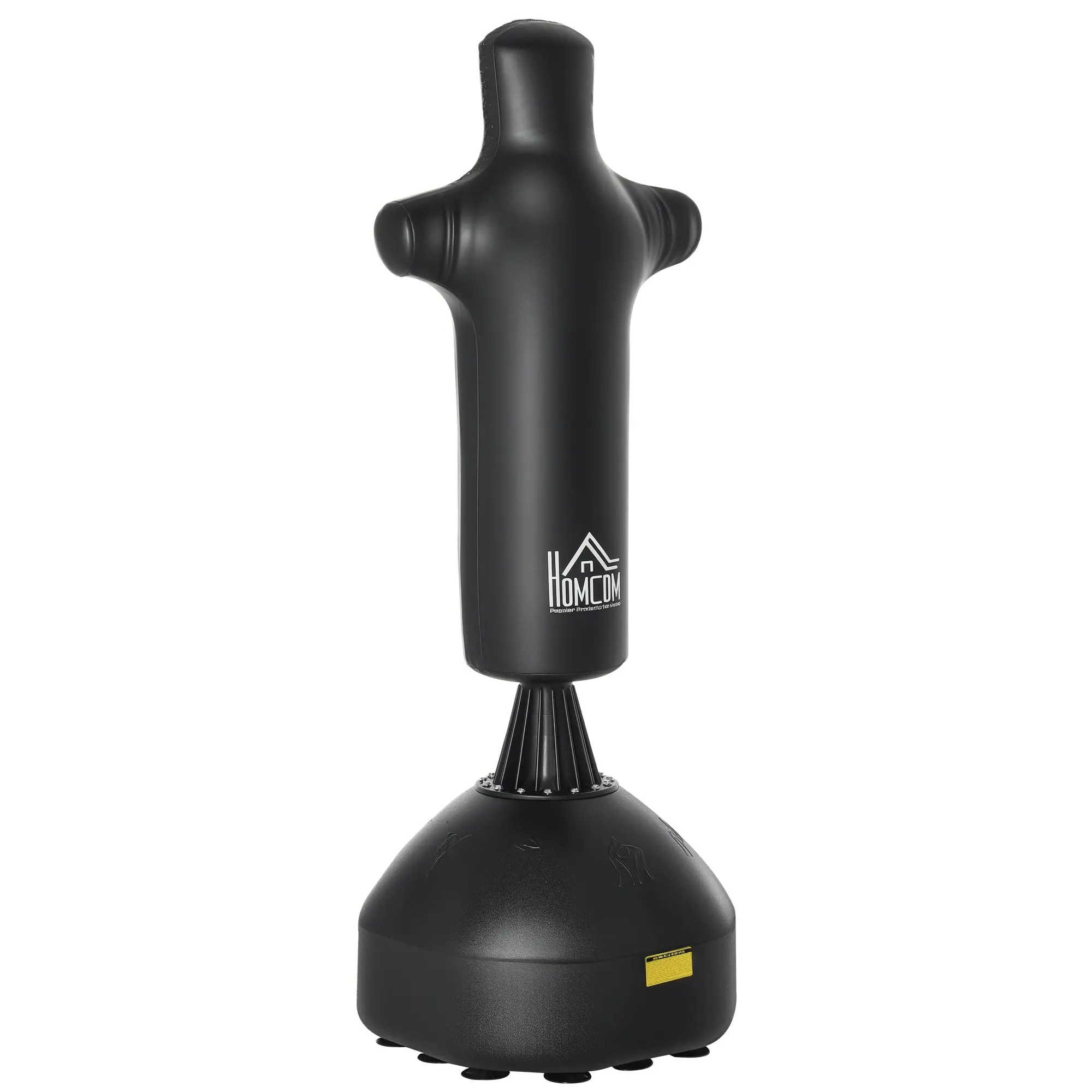 Standing Punching Bag 180cm Adult Free Standing Boxing Dummy Column Heavy Duty Punching Bag Stand for Professionals and Beginners Black