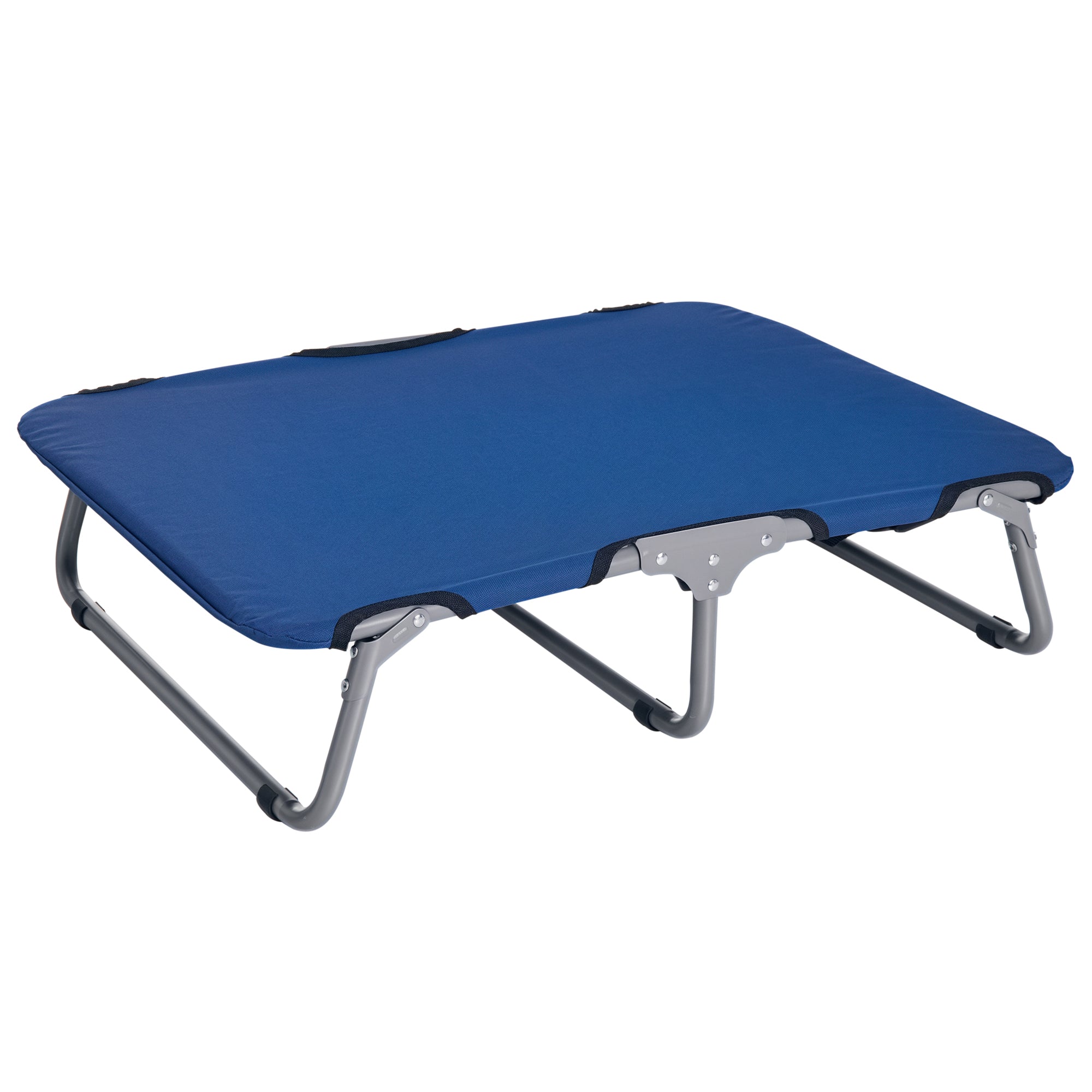 PawHut Opvouwbaar Hondenbed voor Binnen en Buiten, Verhoogd Hondenbed, Staal en Oxford Stof, 71x58x20 cm, Blauw