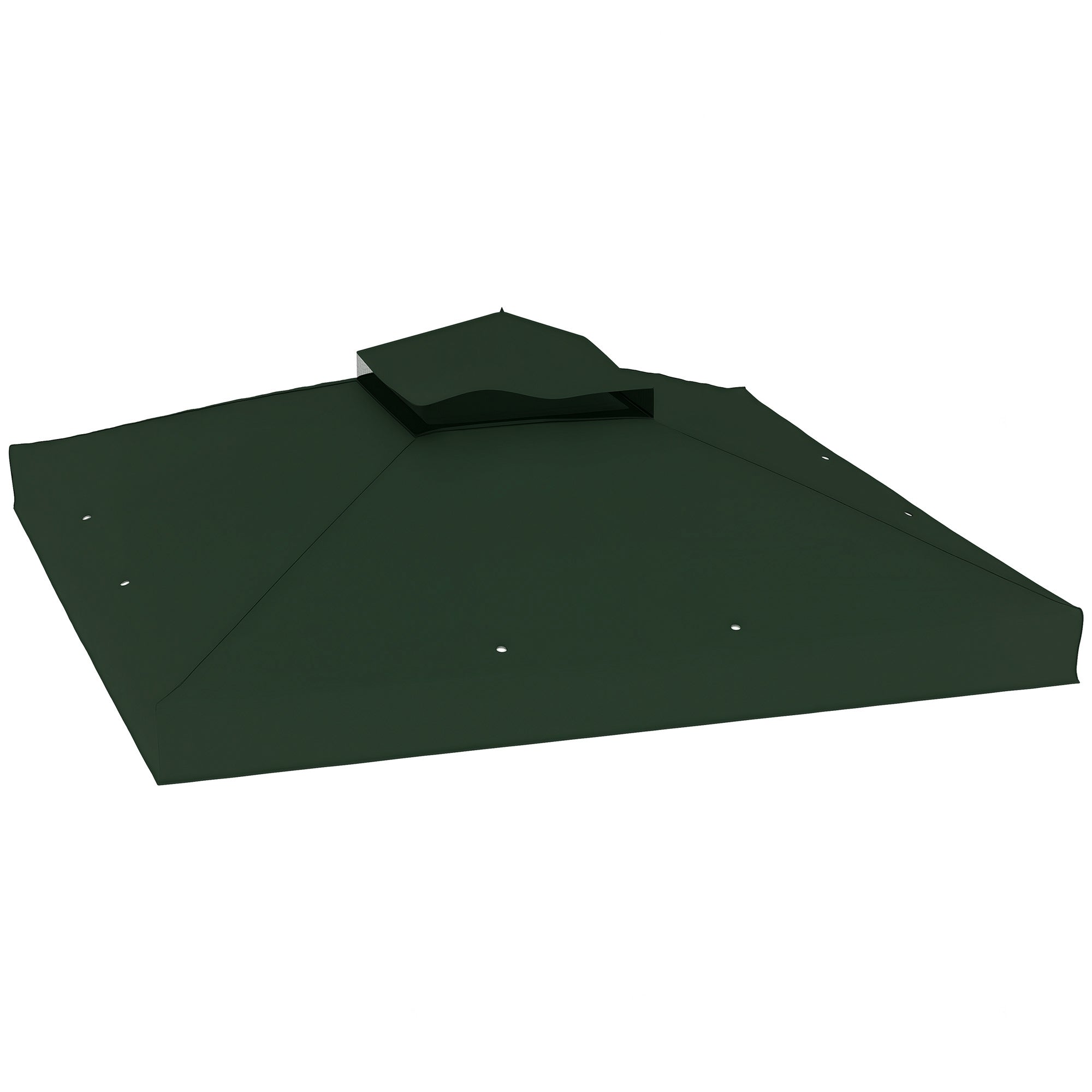 Replacement Canopy for Gazebo 3x3 m Replacement Cover 370g/㎡ with Double Roof with Mosquito Net UV Protection 30+ Replacement Canopy for Gazebo Green