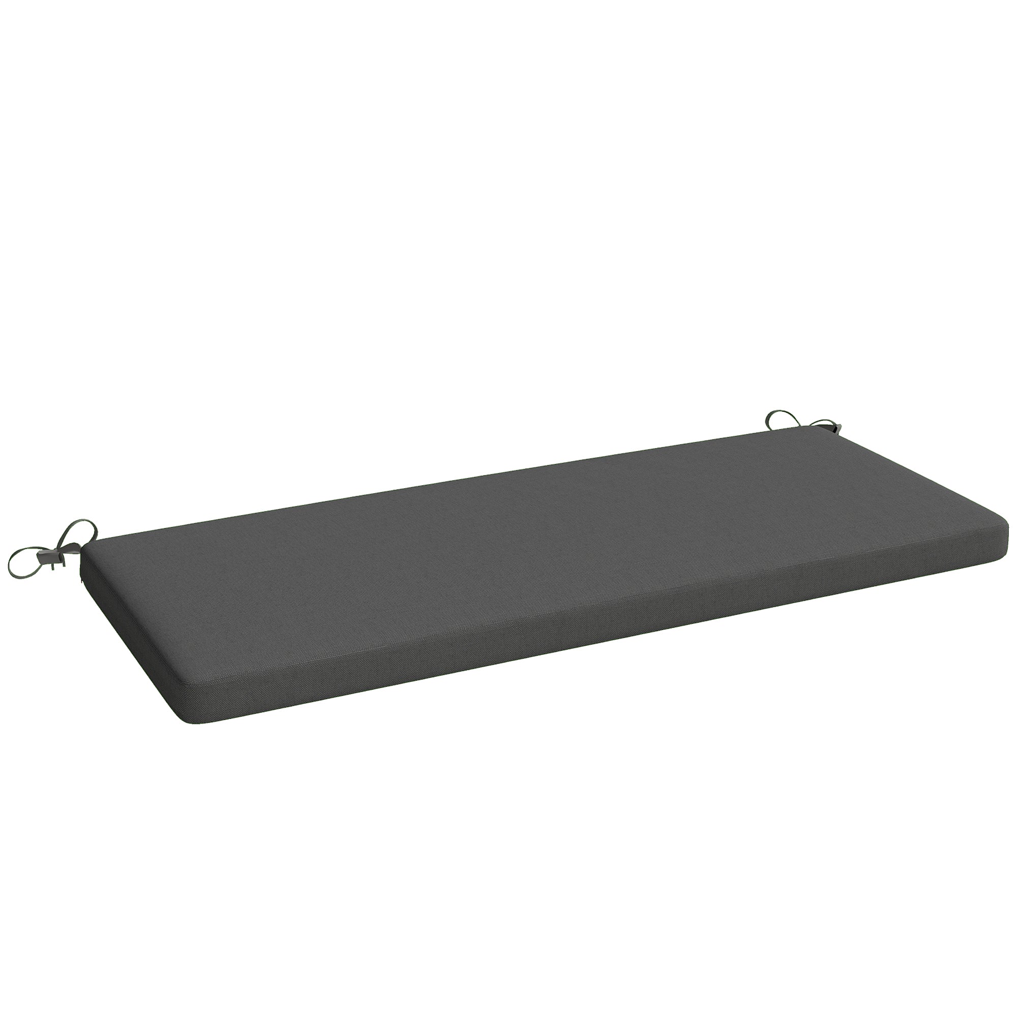 Outsunny polsterdatud pingipadi 110 x 46 x 6,5 cm, 2-kohaline välipingi padi eemaldatava kattega, UPF 30+, veepeletav, kinnitusrihmadega, tumehall