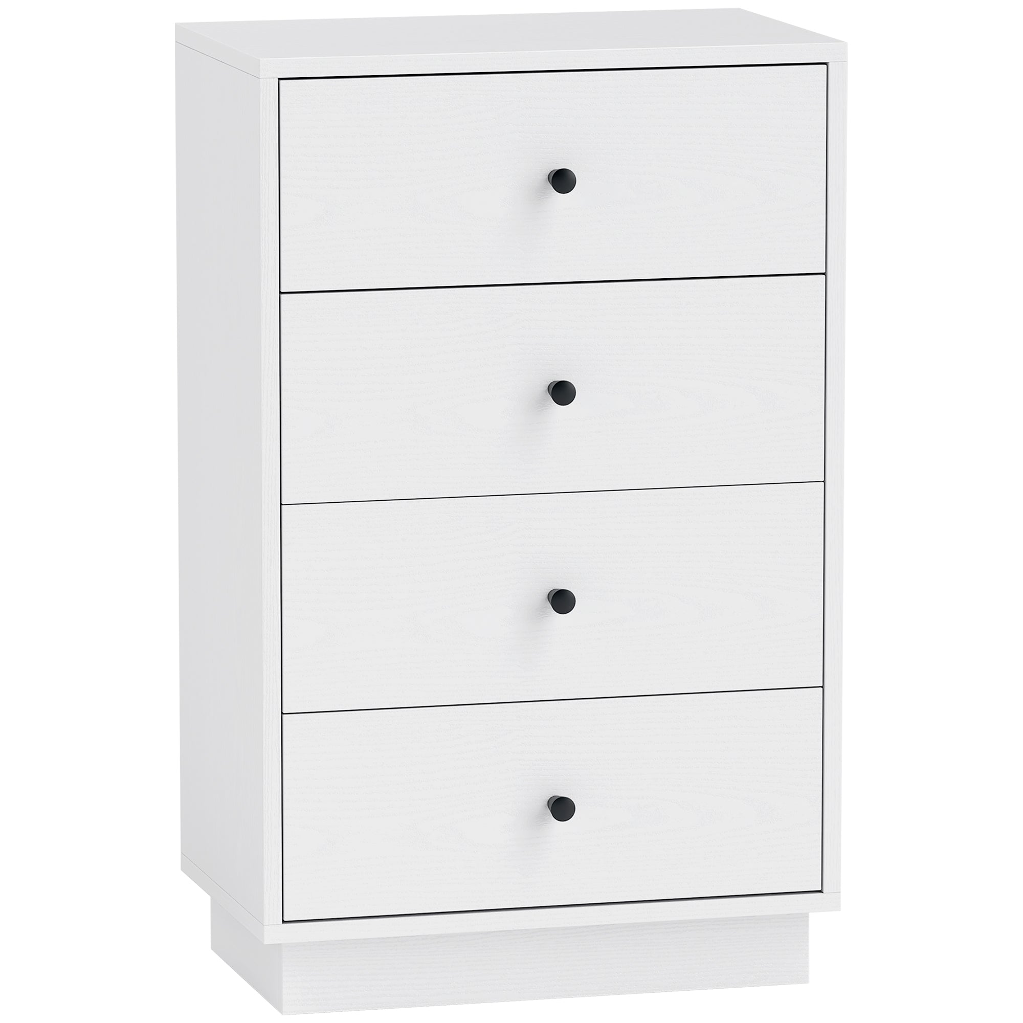 Dresser Sideboard with 4 Drawers Cabinet made of Engineered Wood Storage Cabinet in Modern Style Drawer Cabinet for Living Room Bedroom Hallway 47 x 29 x 75 cm White