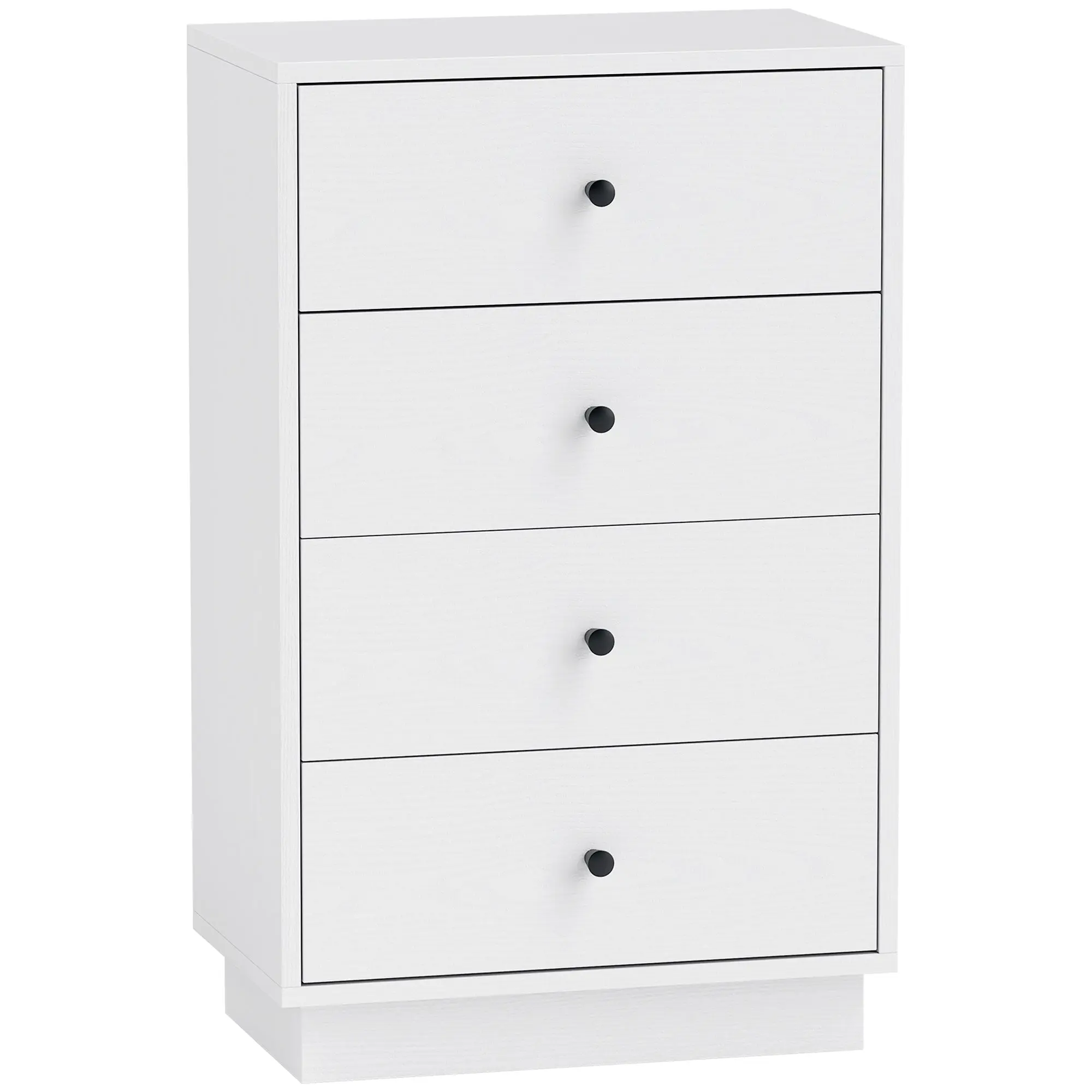 Dresser Sideboard with 4 Drawers Cabinet made of Engineered Wood Storage Cabinet in Modern Style Drawer Cabinet for Living Room Bedroom Hallway 47 x 29 x 75 cm White
