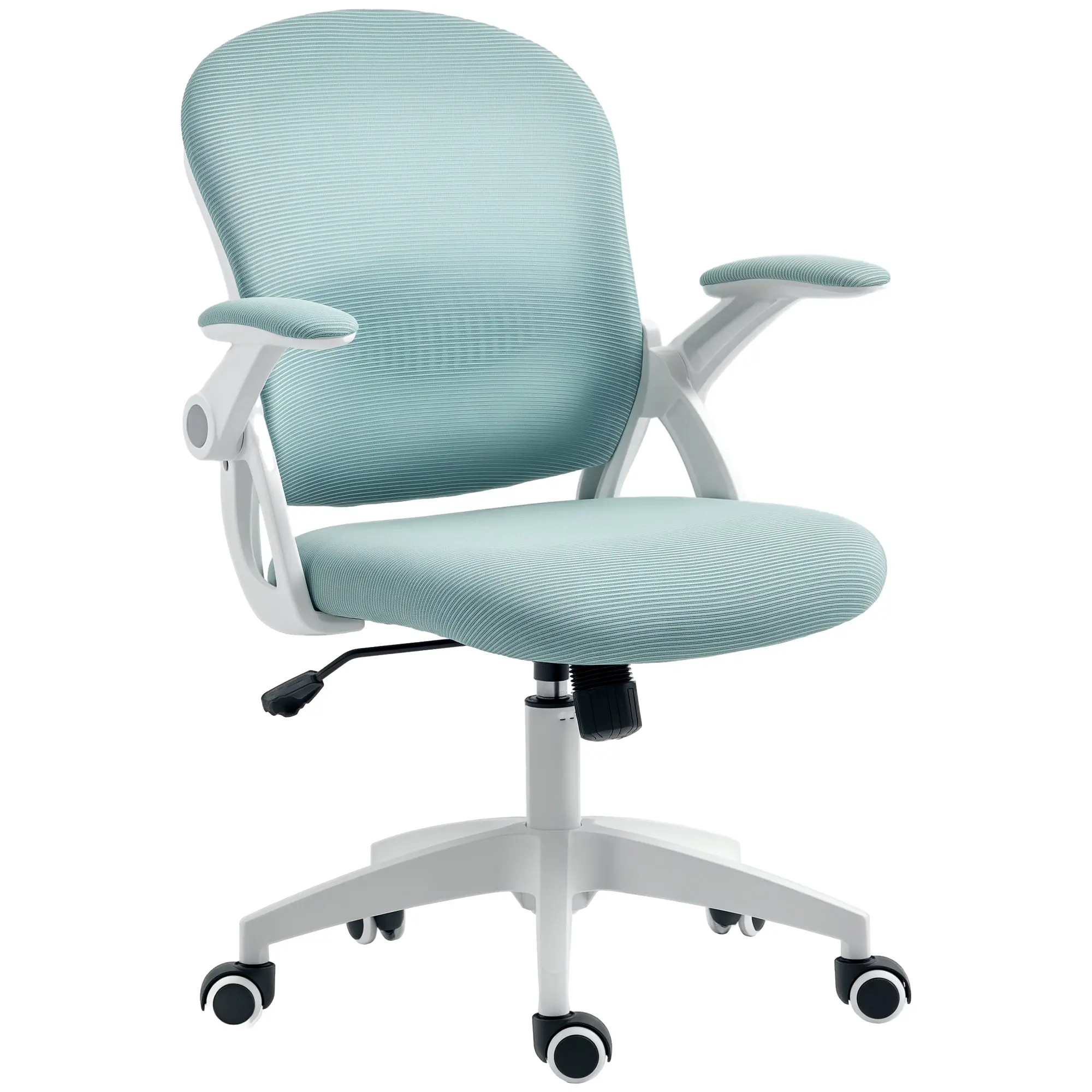 Ergonomic Office Chair with Mesh Backrest and Padded Seat, Adjustable Height, 65.5x61.5x88-97.5cm, Blue