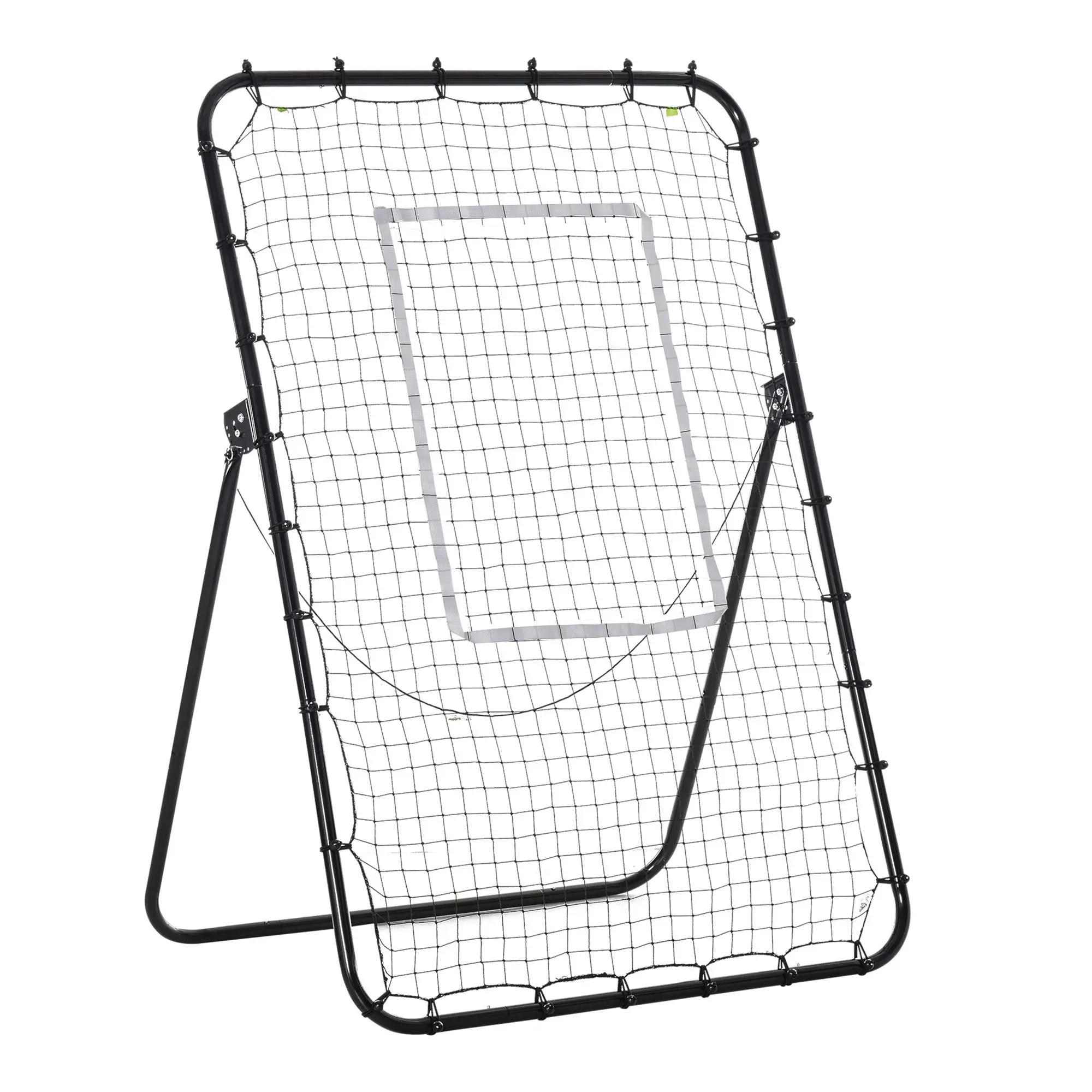Soccer Rebounder, Foldable Soccer Goal, Kickback Rebound Wall with 4 Adjustable Levels, Metal Frame for Kids, Adults 123 x 73 x 178.5 cm, Black