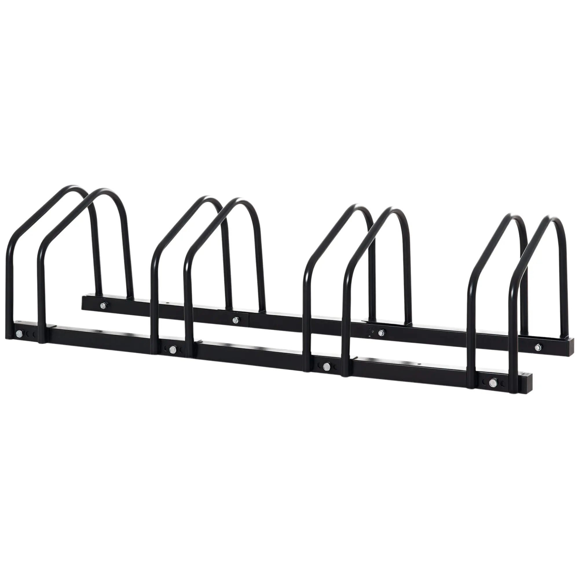 Bike Stand Bicycle Rack Multiple Stand Display Stand Bike Stand Weatherproof Durable Floor and Wall Mount Steel for 4 Bikes Black 110 x 33 x 27 cm