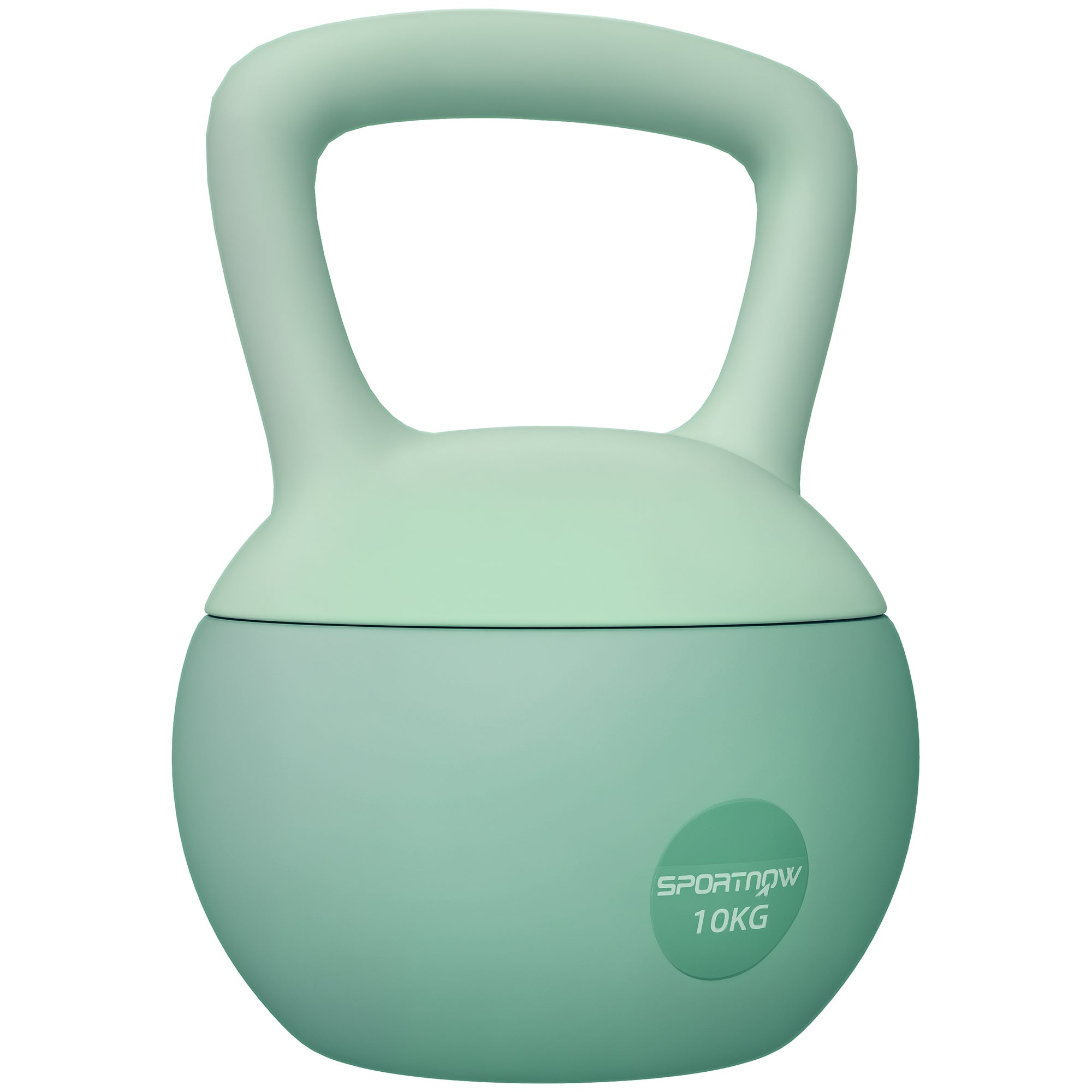 SPORTNOW 10 kg Pehme Kettlebell Venemaa Kaal, Täidetud Metallliivaga ja Libisemiskindla Käepidemega Koduste Treeningute Tarbeks Roheline