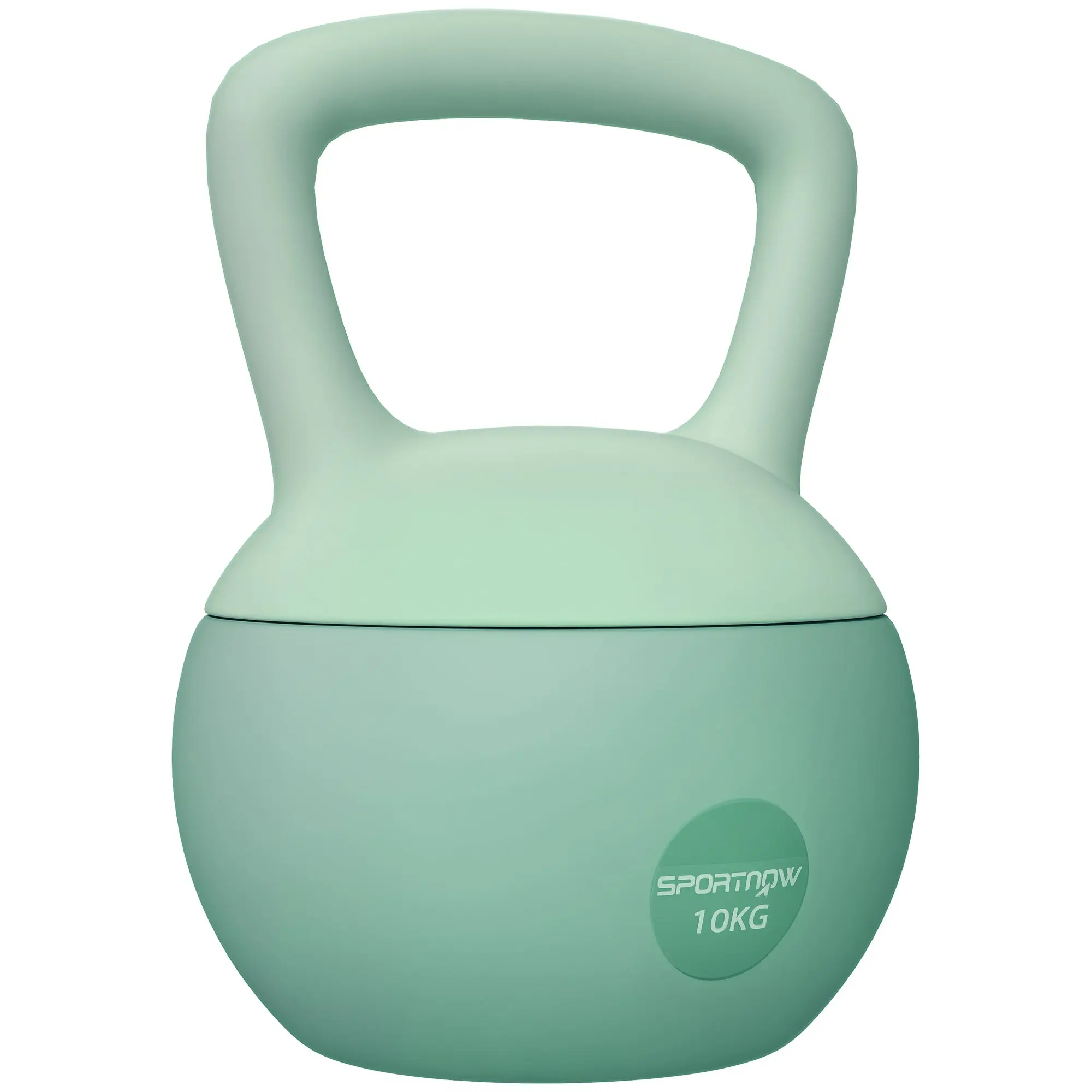 SPORTNOW 10 kg Soft Kettlebell Russian Weight Filled with Metal Sand and Non-slip Handle for Bodybuilding Training at Home Gym Green
