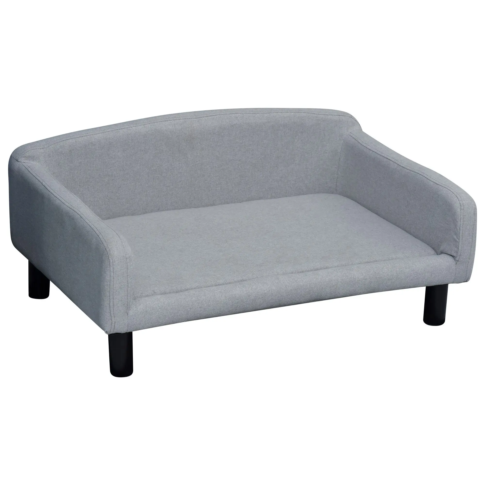 Pet Sofa with Soft Cover Pet Sofa with Wooden Legs Dog Bed 82 x 54 x 36 cm