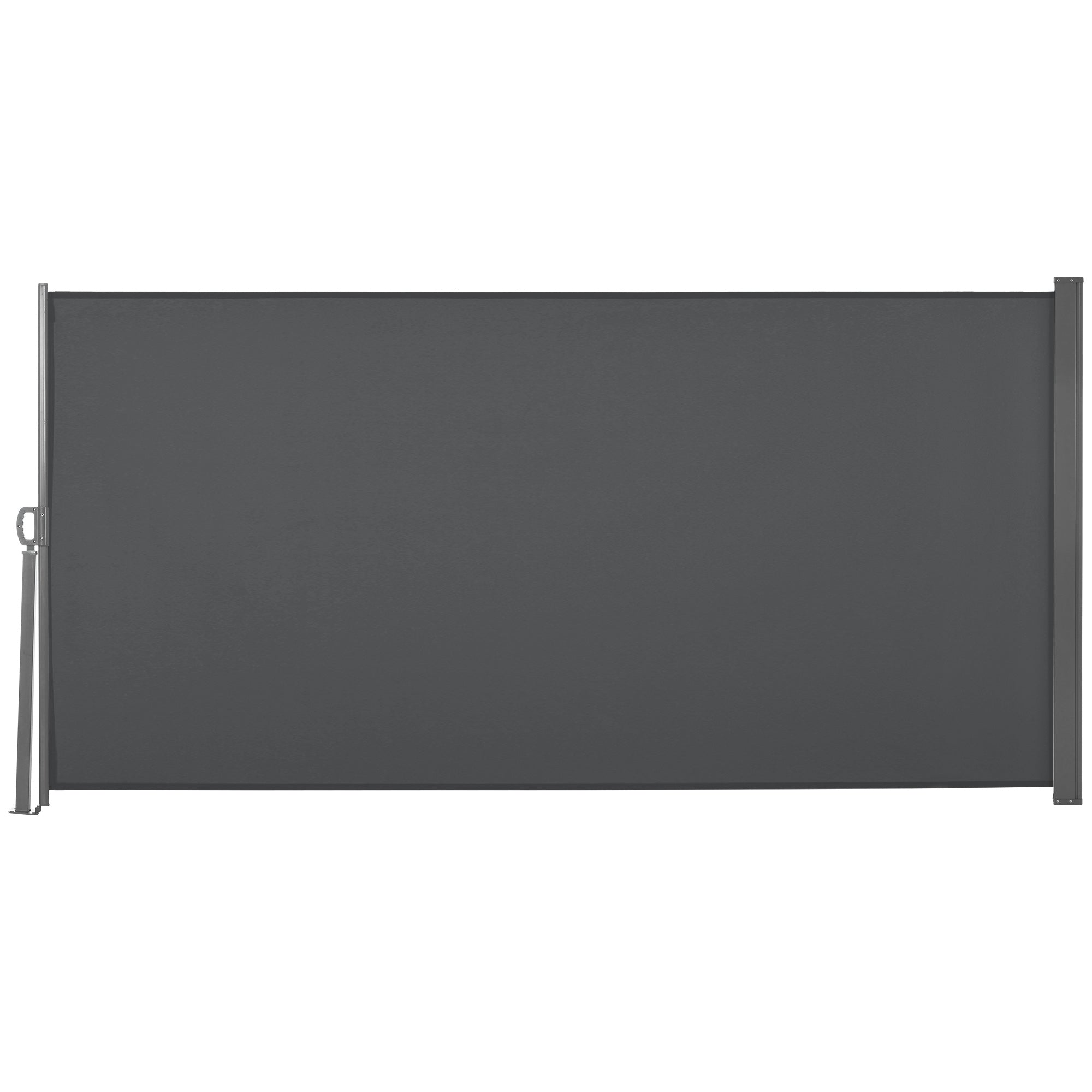Outsunny Skládací boční markýza 300x160 cm Rolovací zástěna Voděodolná a proti UV záření, chrání soukromí pro zahradu, balkon, terasu, šedá