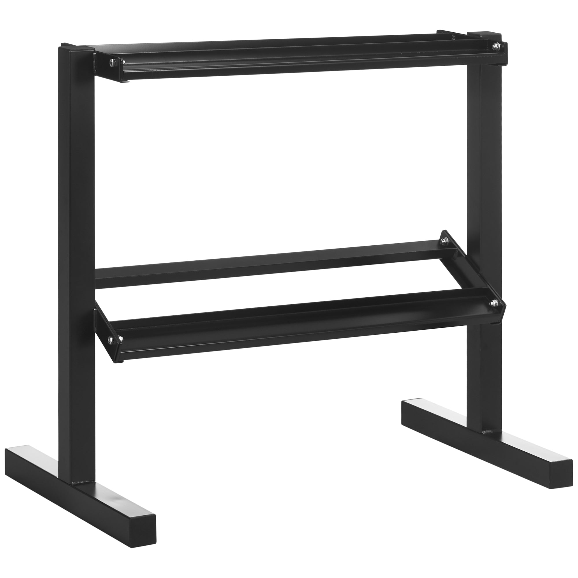SPORTNOW 2-Niveau Stangestativ i Stål til Hjemmegym med Kapacitet på 270 kg 94x52.5x82 cm Sort
