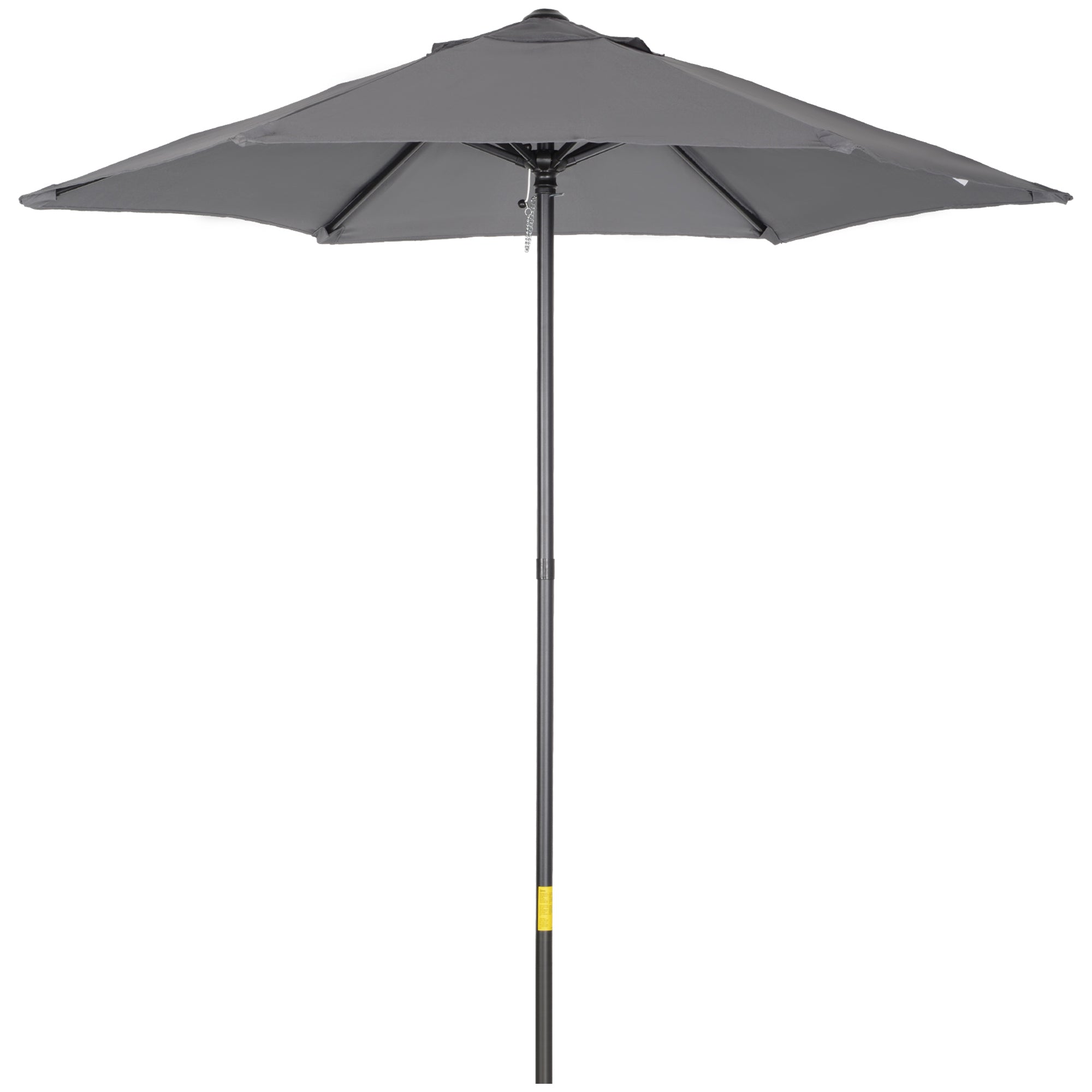 Umbrella ?196 cm, hexagonal balcony umbrella beach umbrella windproof stable market umbrella crank umbrella sun protection for beach balcony garden, Dark Grey