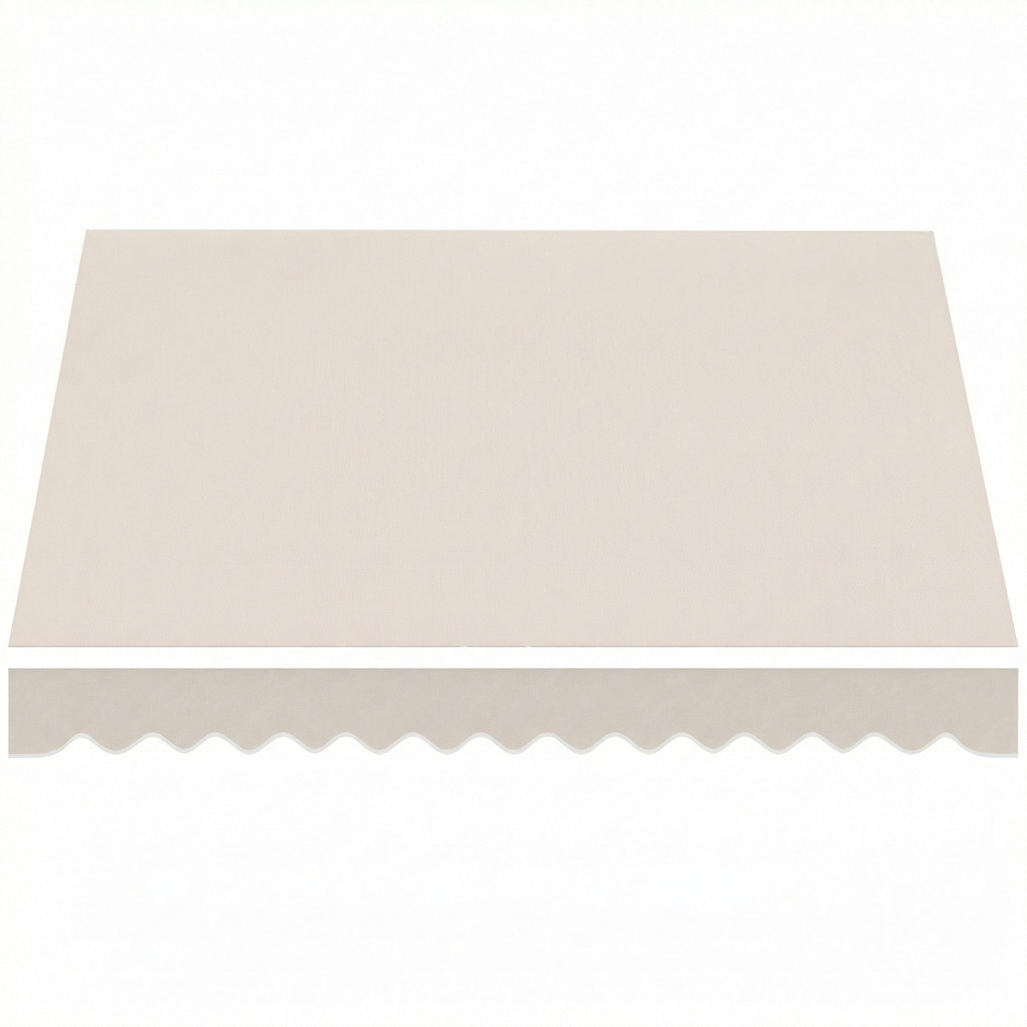 Toile de remplacement pour store Outsunny avec volant, polyester haute densité 280 g/m² déperlant, UPF 50+, pour cadre 3,5 x 2,5 m – Crème