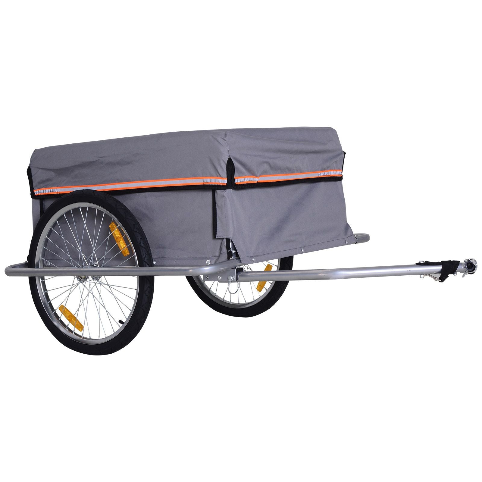 HOMCOM Sammenklappelig Cykeltrailer Cargo Trailer med Kobling, Belastning op til 40 kg, Transport Trailer til Cykel 140 x 88 x 60 cm