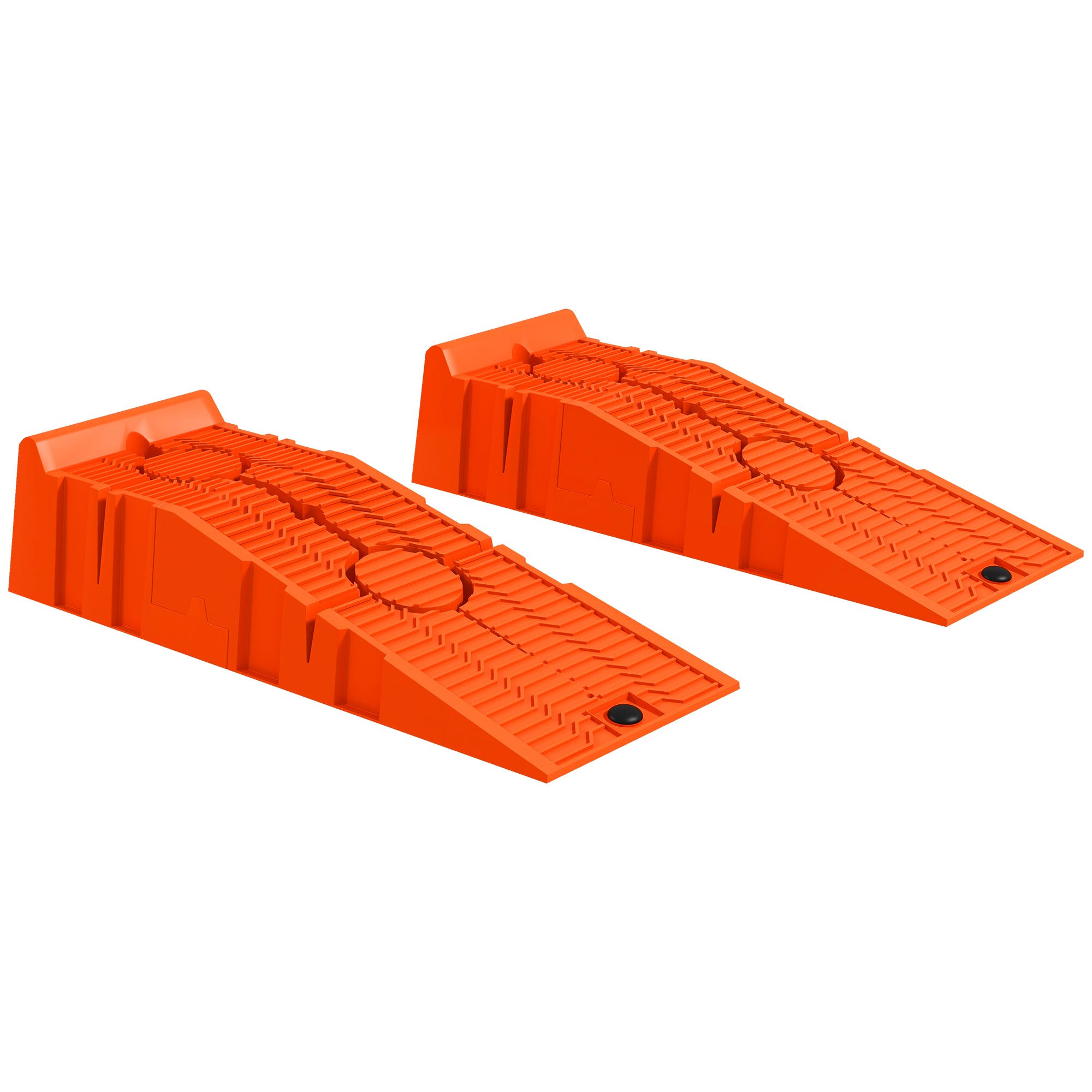 DURHAND Set vu 2 Plastik Auto Luedrampen mat 5 Tonnen Maximum Last, Plaz-spueren Auto Plattformen fir Instandhaltung, 91x30x21 cm, Mandel
