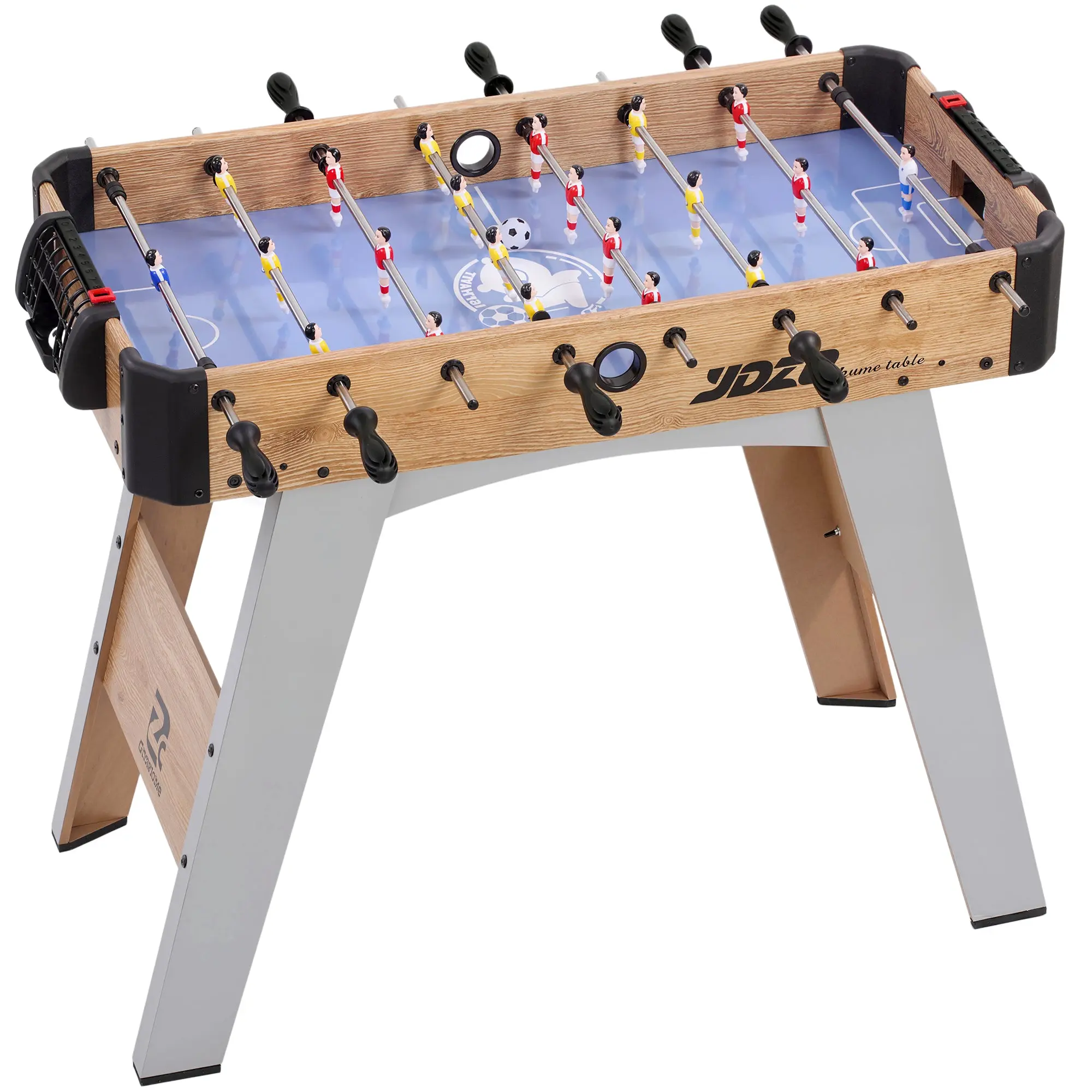 SPORTNOW Foosball Table, Mini 89 cm (35 in) Tabletop Soccer — 22 Players, 2 Balls, 2 Manual Scorekeepers & Non-Slip Handles, Freestanding Family Game Set, Gift