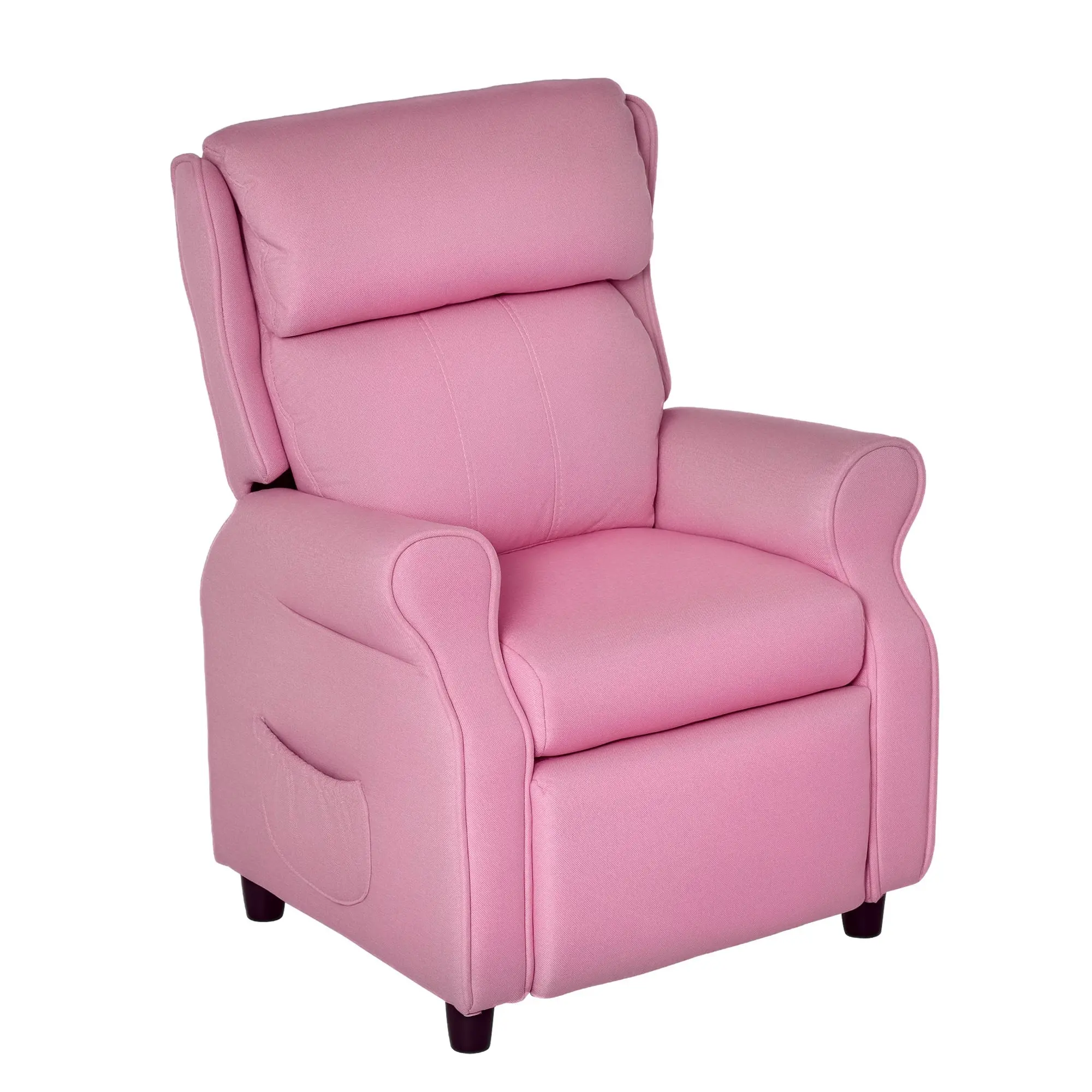 Children's Sofa Kids Couch Kids Armchair Chair Recliner with Footrest for 3-5 Years Boys and Girls Pink 58 x 53 x 70 cm