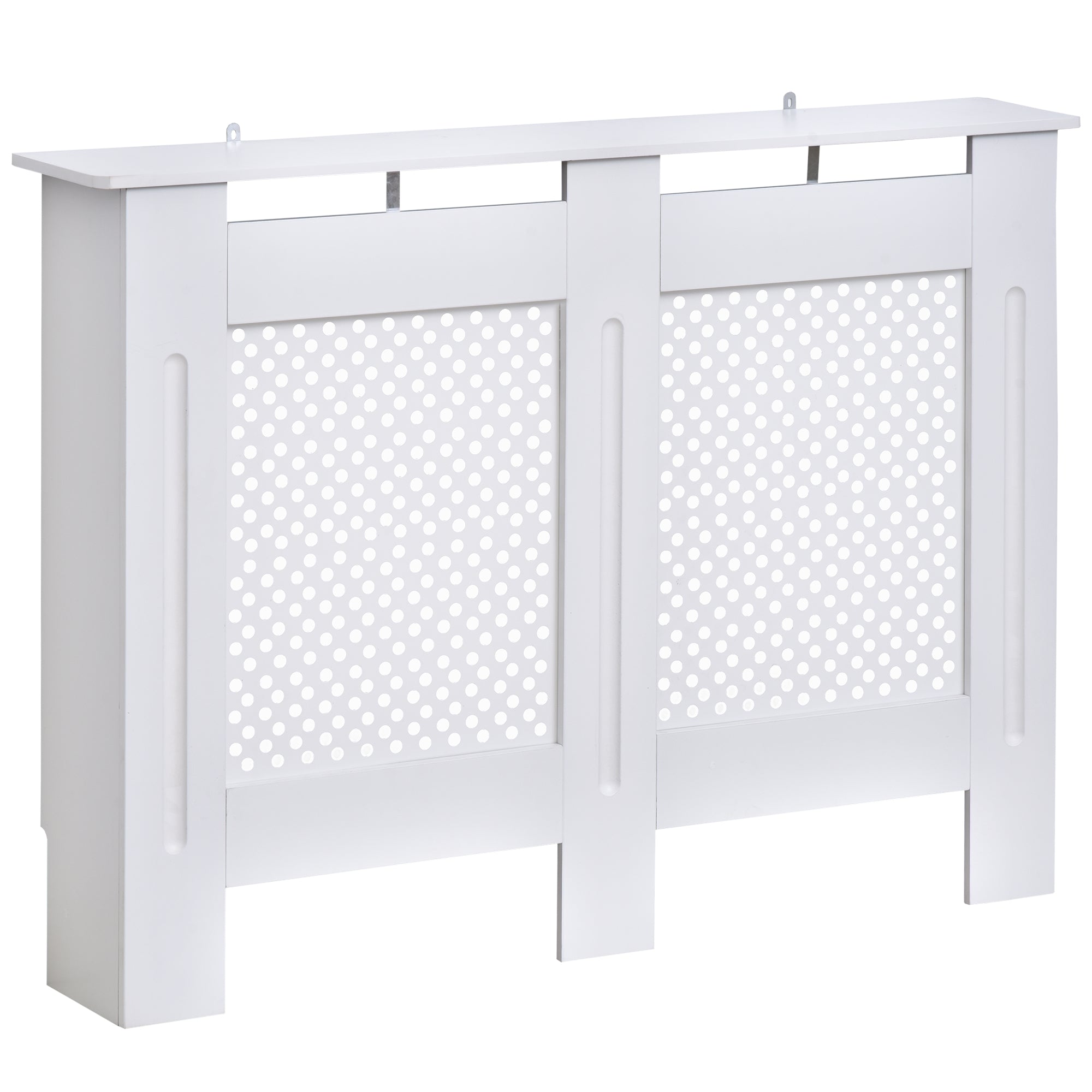 HOMCOM Radiaatorikate Radiaatorikapp Seina Riiul Radiaatorile Kaasaegne Disain MDF 111.5x19x82 cm