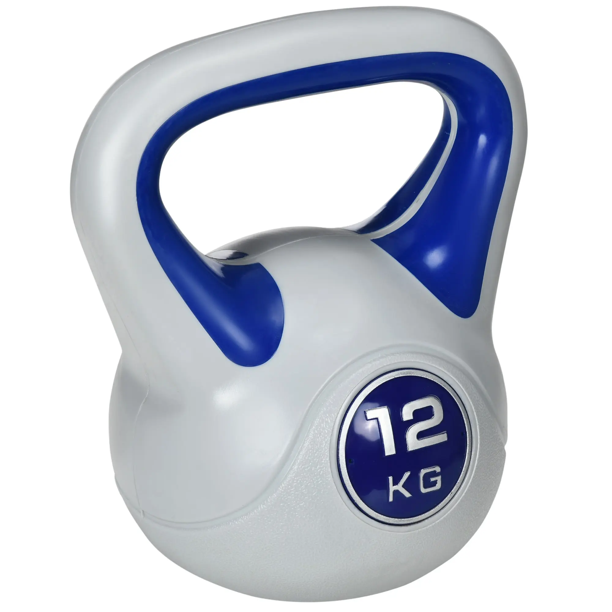 SPORTNOW Kettlebell 12 KG, Floor-Friendly Dumbbell, Swinging Dumbbell for Free Weight Training, Strength Training, Weightlifting, Endurance, Fitness, Blue