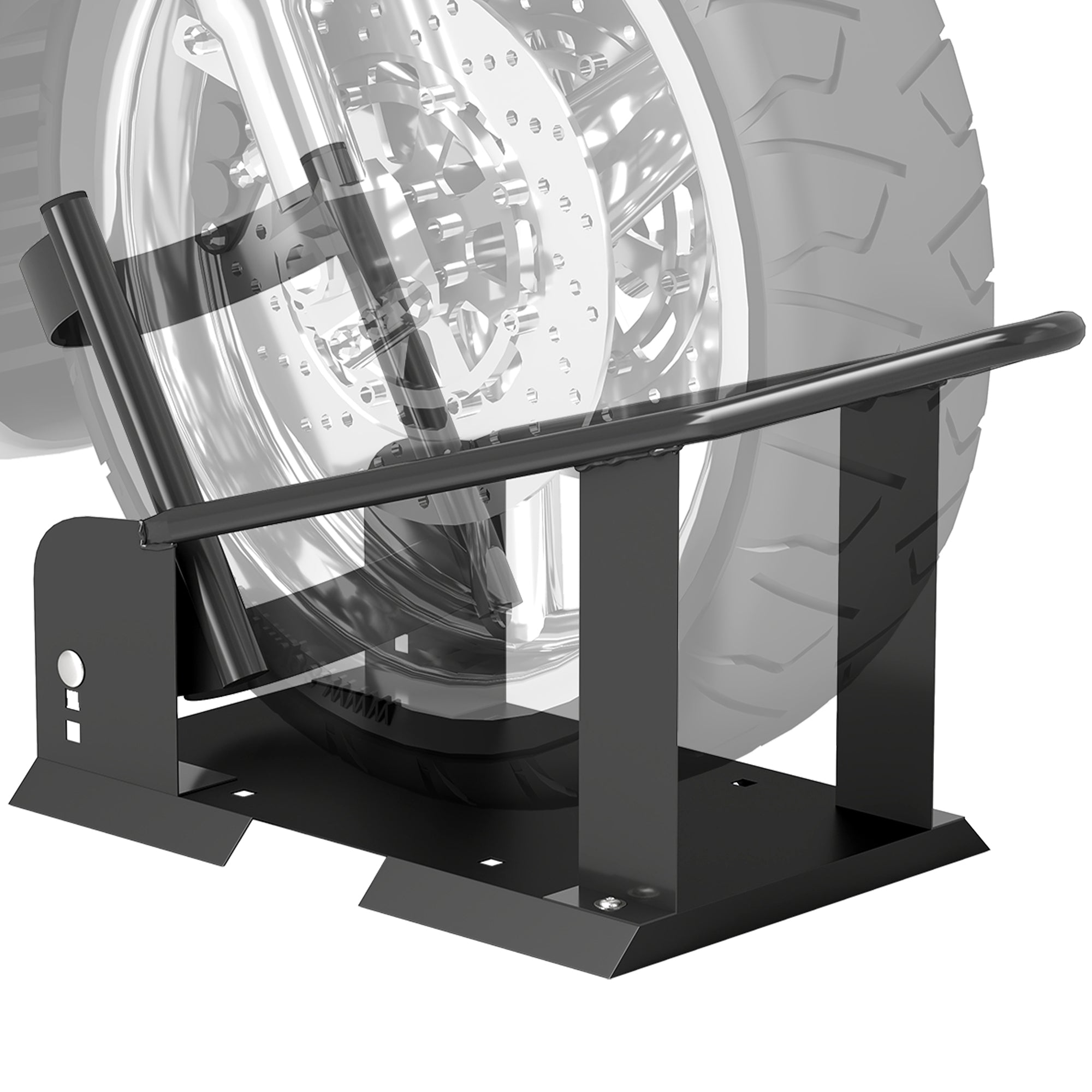 HOMCOM Motorradständer 816,5 kg Tragfähigkeit Vorderradständer für robuste Motorräder mit 3-fach höhenverstellbar für Räder Ø 38,1-53,34 cm