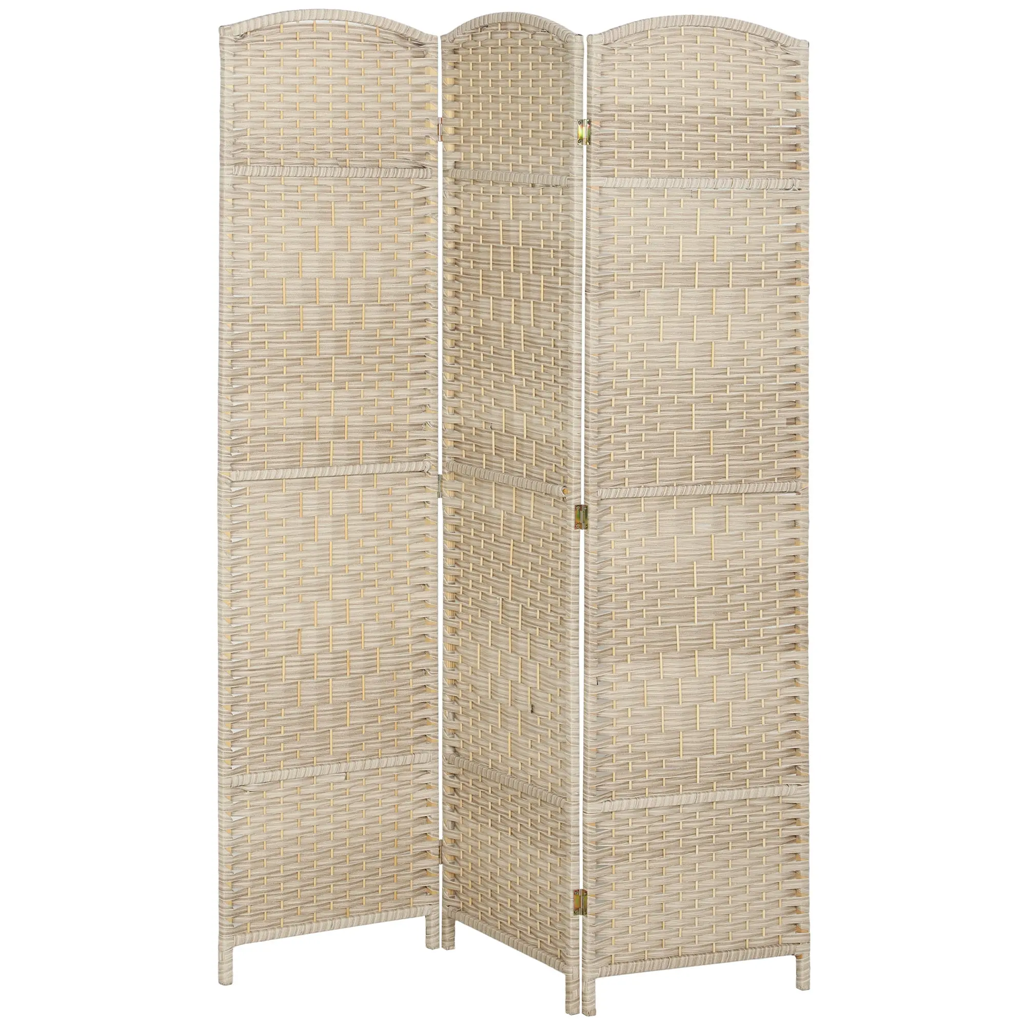 Indoor Wooden Room Divider, 3 Panels, 53.1 x 70.9 in (135 x 180 cm), Folding Room Separator for Living Room, Bedroom, Home, Oak