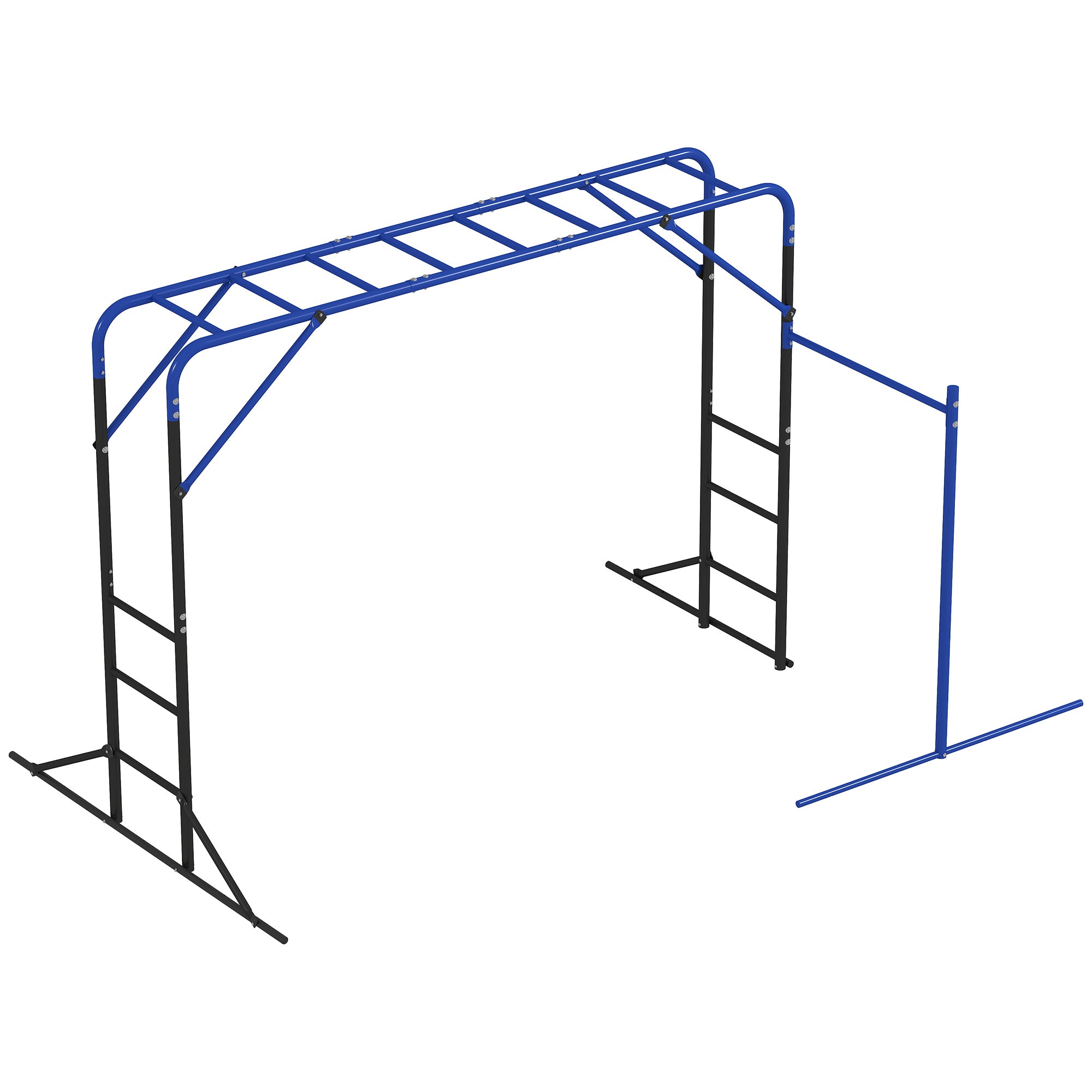 AIYAPLAY Outdoor-Kletterturm mit Klimmzug- und Gymnastikstange – Für Kinder 3–8 Jahre, bis 150 kg, Schwarz
