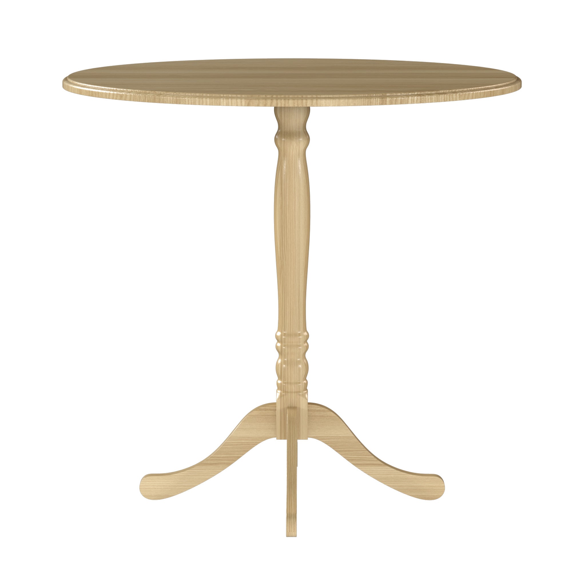 HOMCOM runder Esstisch Ø 80 cm, für 2–4 Personen, Stahl-Pedestal, modern, Naturholz-Optik