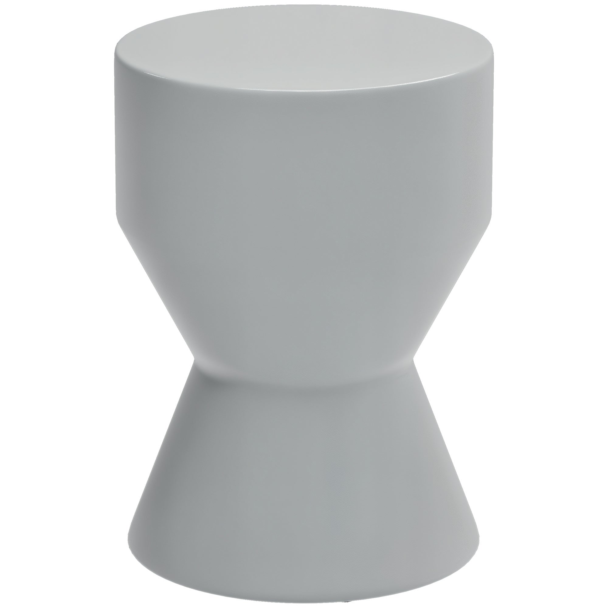 Ceramic Stool 120kg Capacity ?33 x 45.5 cm Weatherproof Garden Stool in Hourglass Shape Side Table Plant Stand Footrest for Indoor Outdoor Camping Garden Balcony Light Gray