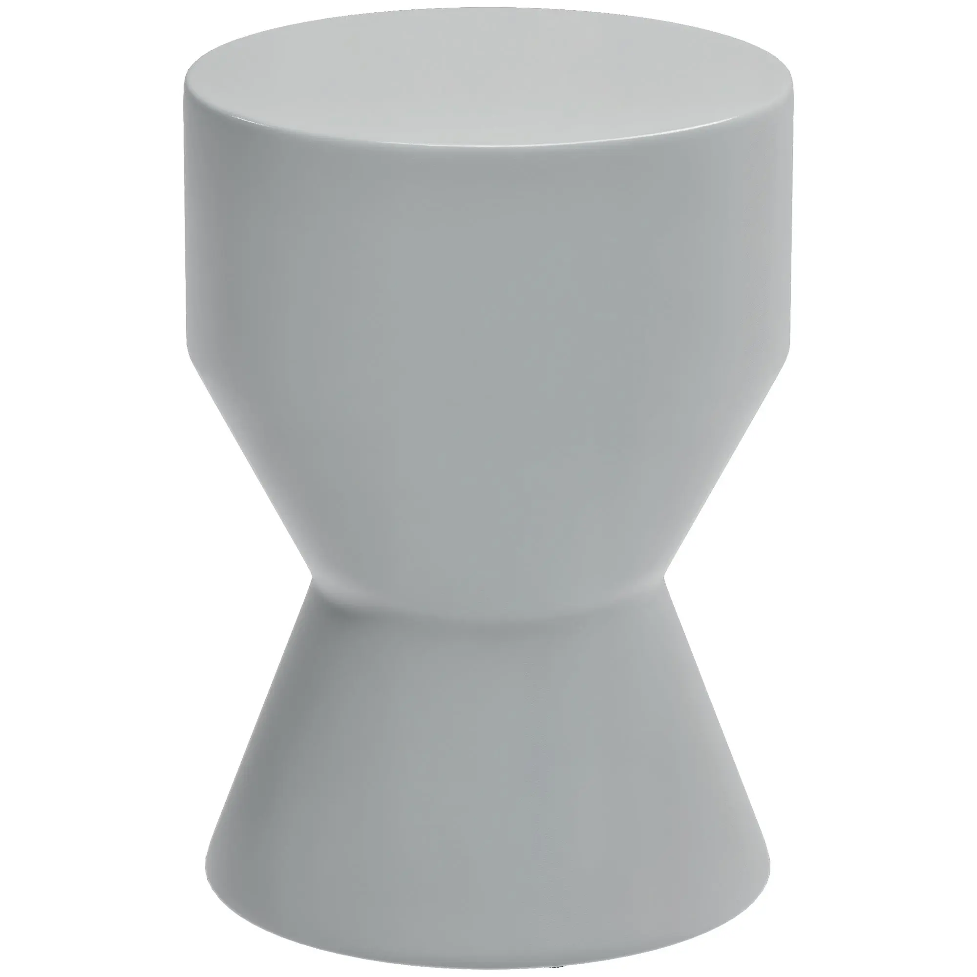 Ceramic Stool 120kg Capacity ?33 x 45.5 cm Weatherproof Garden Stool in Hourglass Shape Side Table Plant Stand Footrest for Indoor Outdoor Camping Garden Balcony Light Gray