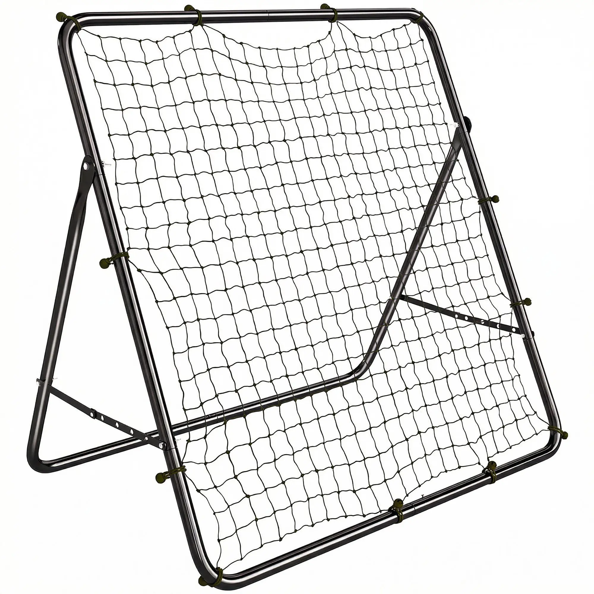 SPORTNOW Folding Soccer Rebounder, 5-Angle Adjustable, Steel Frame, Easy Assembly, 47.2 x 28.7 x 44.1 in, Black