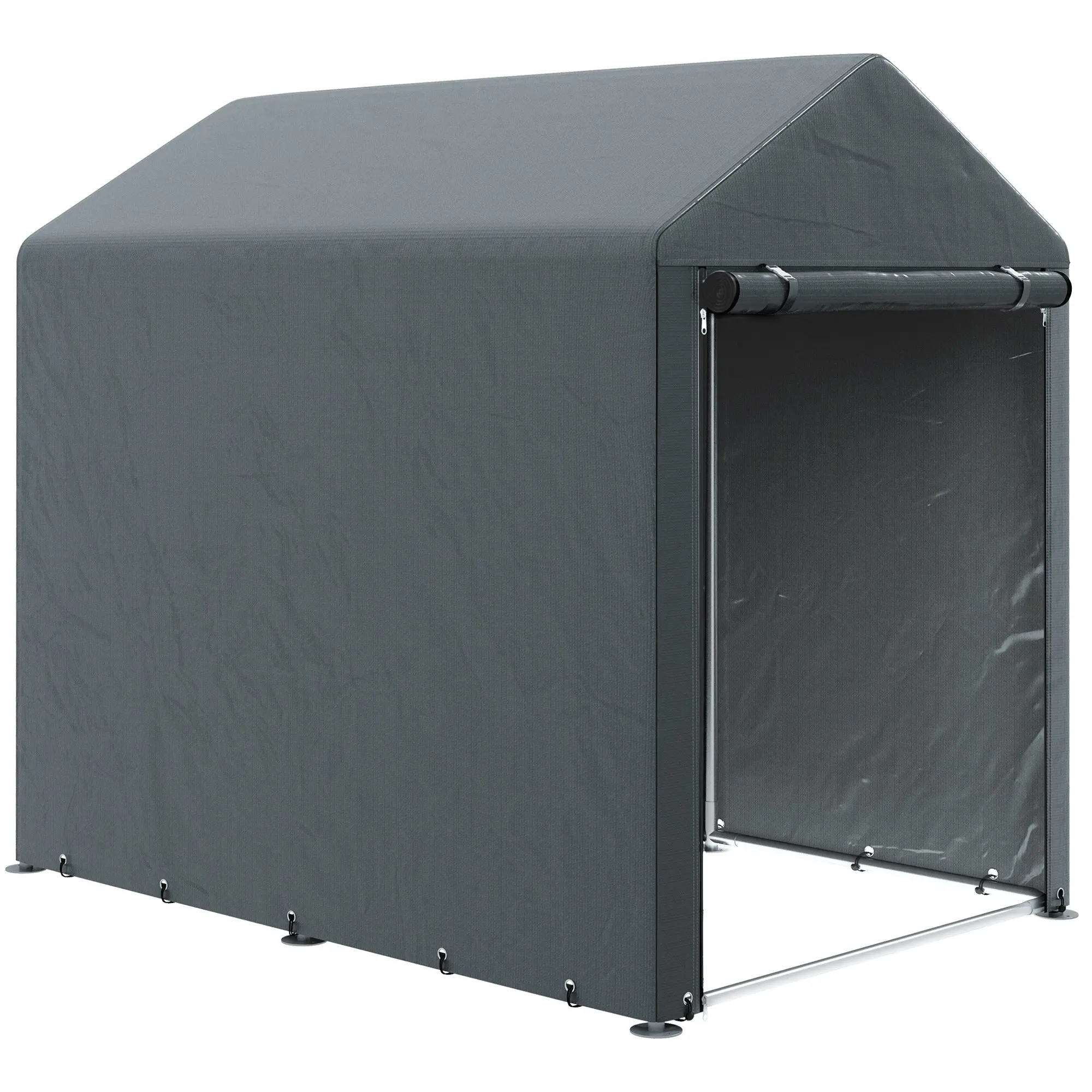 Garage Tent for 2 Bikes, Waterproof Tent Garage with Anti-Dust Bike Cover, Equipment Tent, Foil Equipment House Bike Garage for Outdoor Terrace, 120x179x165cm, Dark Gray
