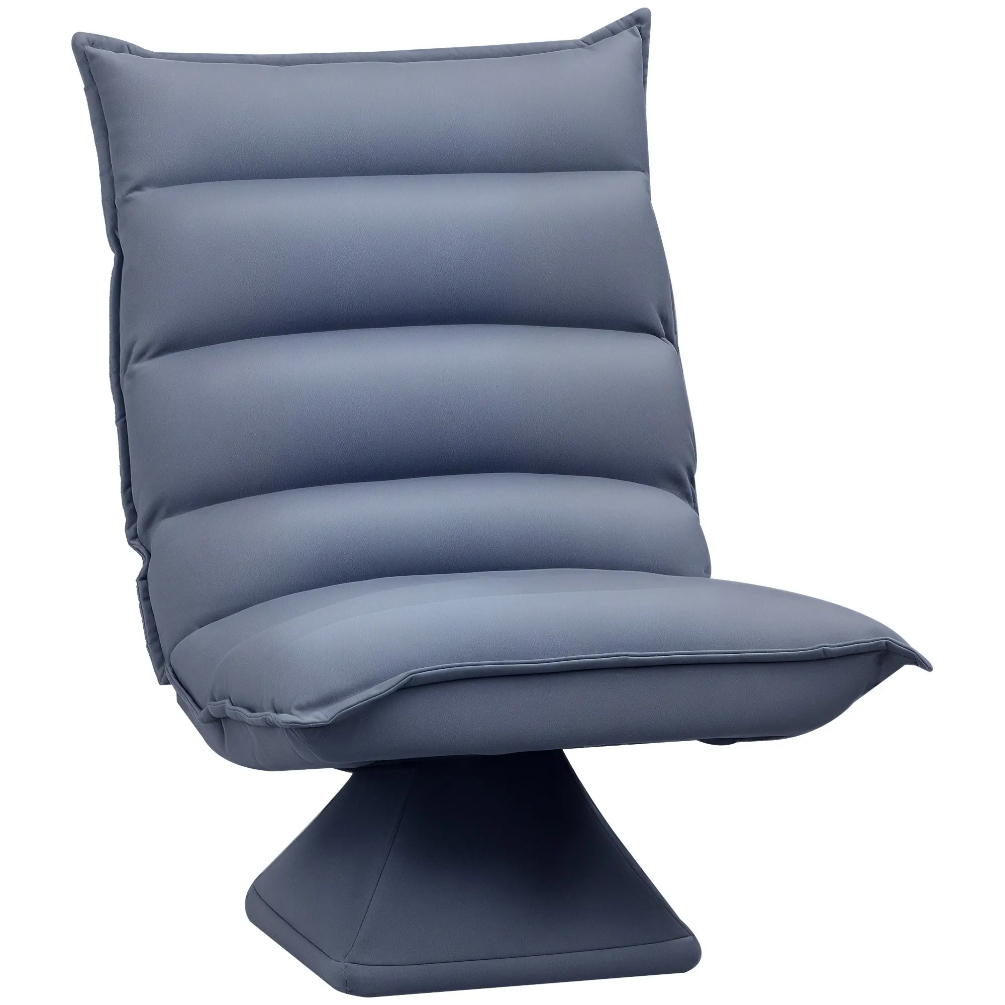 Floor Sofa Floor Chair with Adjustable Backrest, Rotating Meditation Chair, Recliner for Living Room, Office, Microfiber Cloth, Gray, 62 x 70 x 95 cm