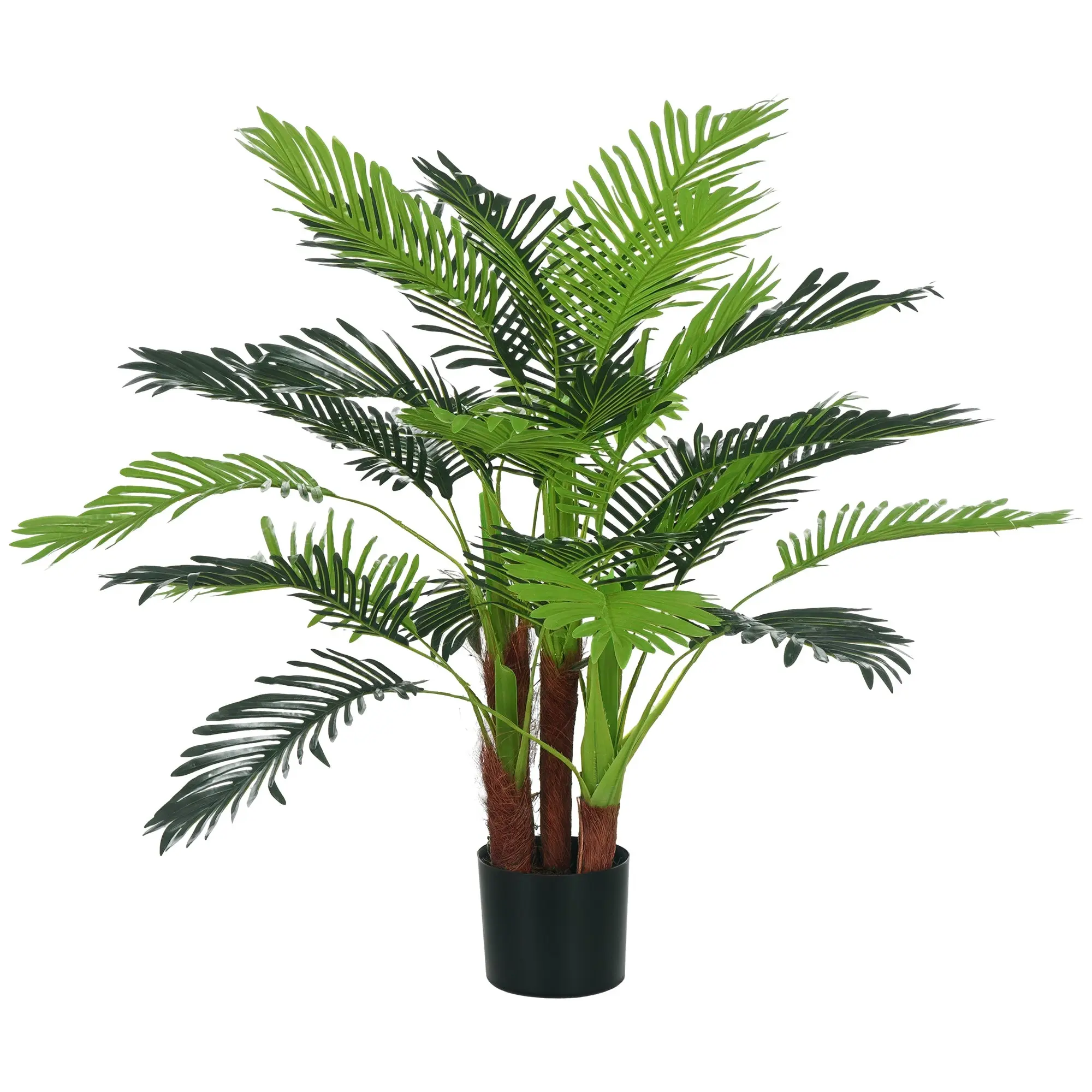 Artificial Plants, Artificial Palm Tree, 100cm Faux Plant with 27 Branches, Indoor Plant, Fake Tree, Plant Decor for Indoor, Outdoor, Green