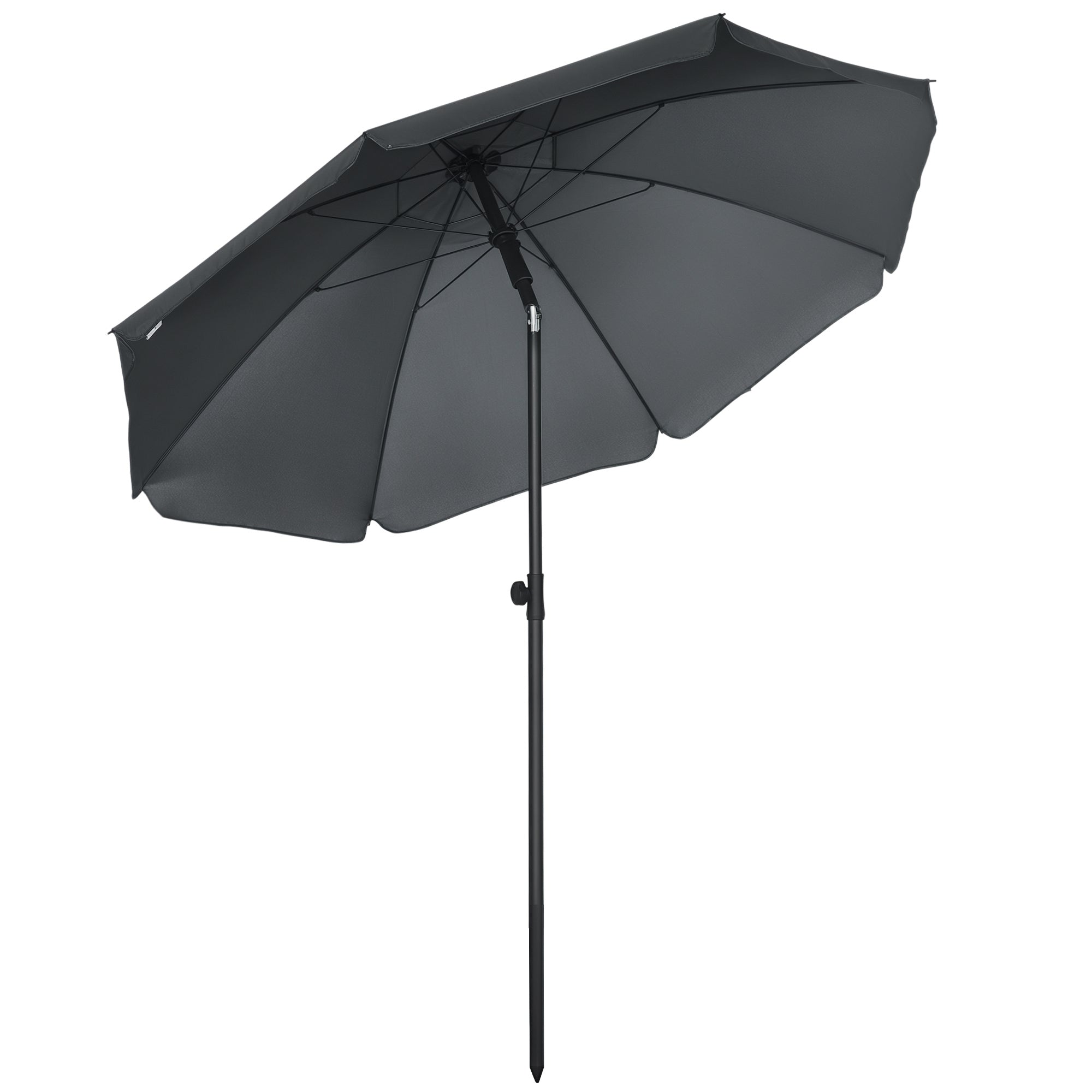 Beach Umbrella ?180 cm UV 50+ Windproof Stable Beach Umbrella with UV Protection Stormproof Balcony Umbrella Foldable Garden Umbrella Safe Sun Protection for Travel Beach Balcony Camping Dark Grey