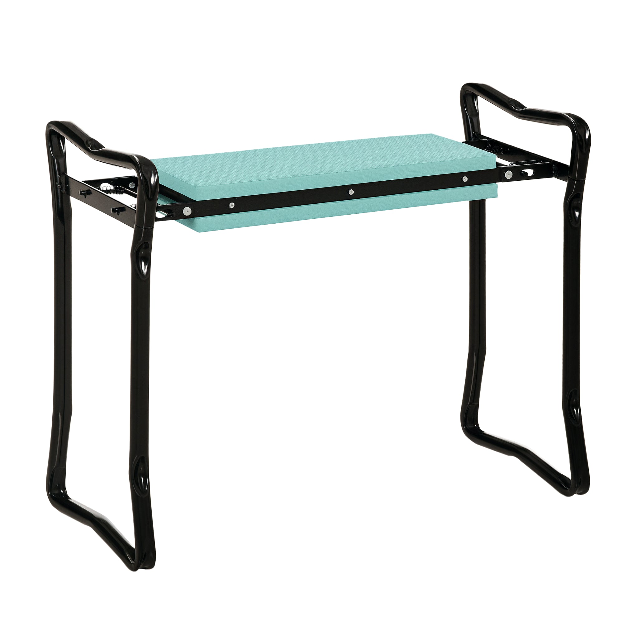 Folding Garden Knee Bench Garden Stool Tool Bags Padding Knee Aid Supports up to 150 kg Work Stool Garden Bench for Kneeling & Sitting 58 x 28 x 49cm Dark Green