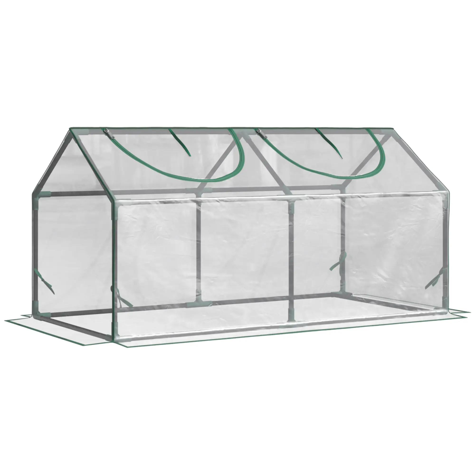 Greenhouse with Window, PE Grid Film, Steel Frame Greenhouse for Balcony, Garden, Tomato House 120x60x60cm, Tomato Greenhouse for Vegetables, Flowers, Plants, Transparent