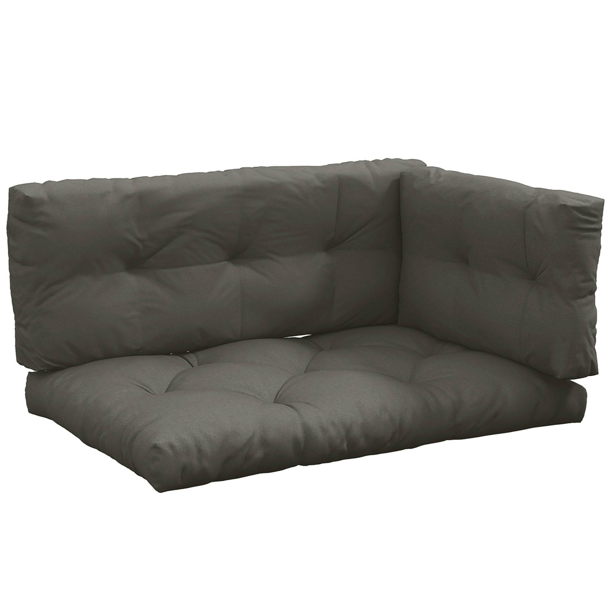 3 Seater Pallet Cushion 120cm x 80cm x 12cm Bench Pad Seat Cushion with UV Protection Garden Bench Cushion Water Repellent Cushion for Garden, Balcony Dark Gray