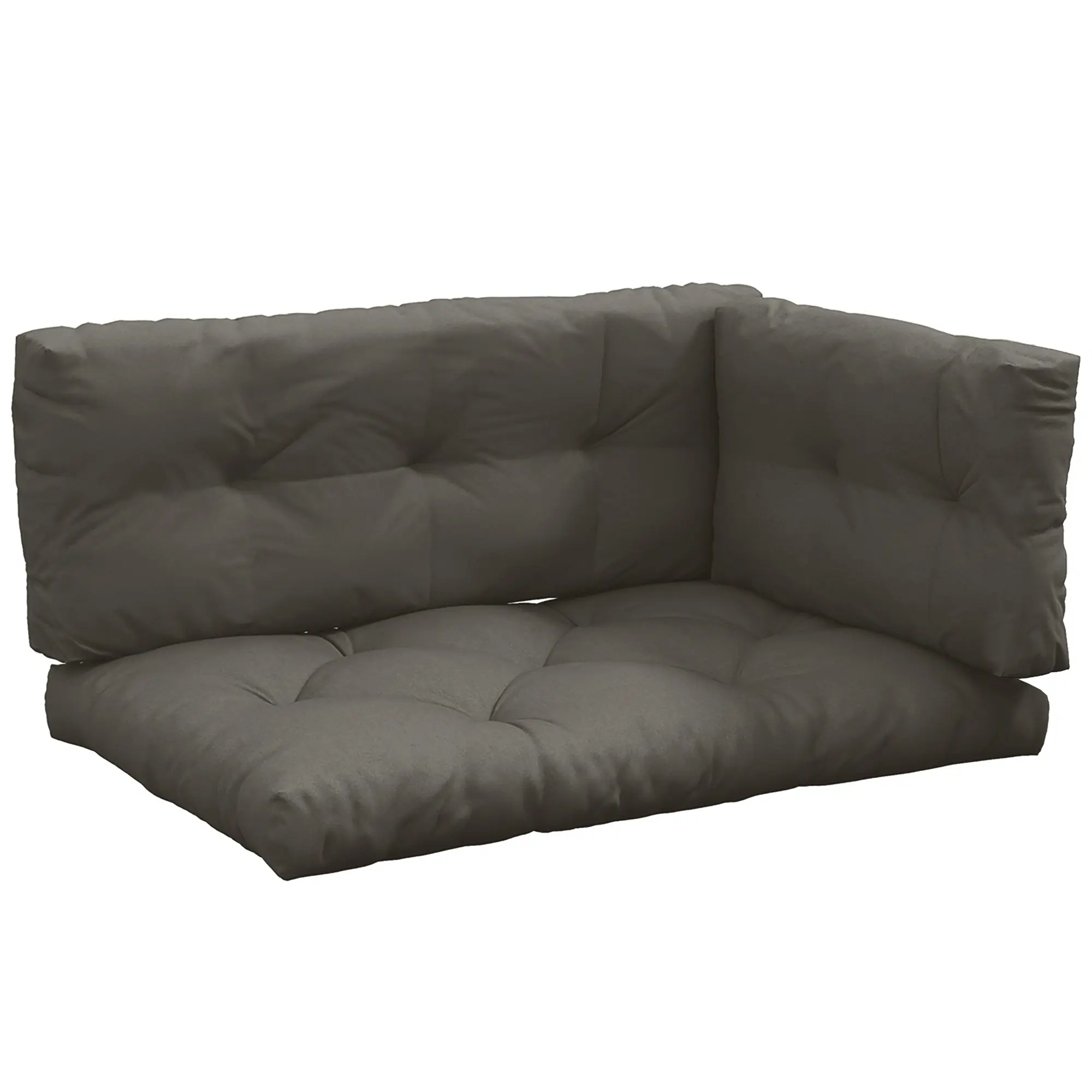 3 Seater Pallet Cushion 120cm x 80cm x 12cm Bench Pad Seat Cushion with UV Protection Garden Bench Cushion Water Repellent Cushion for Garden, Balcony Dark Gray