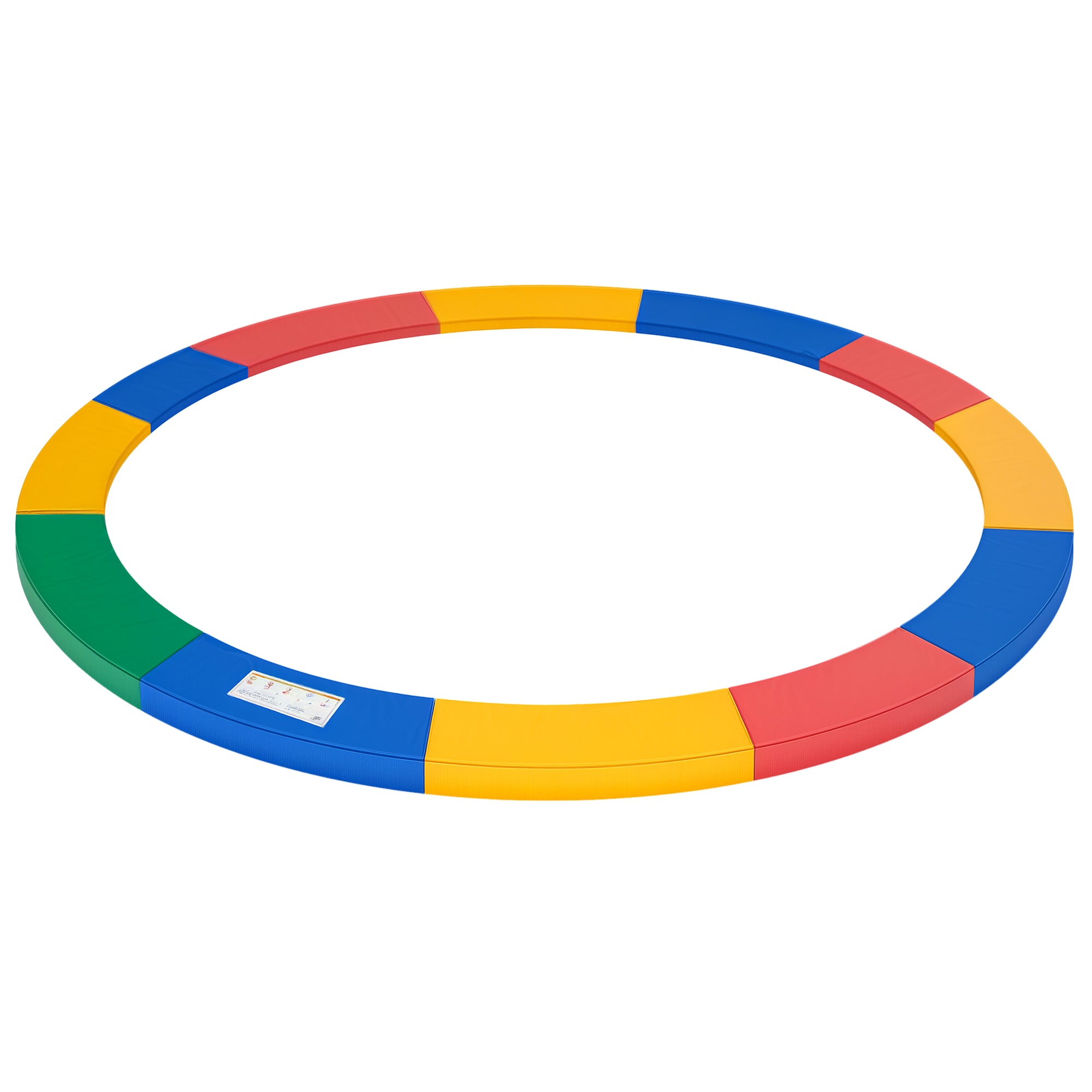 HOMCOM Housse de Protection pour Trampoline Ø366cm, Couverture Résistante aux Déchirures et aux UV, Accessoires de Trampoline, Filet de Sécurité, Pièces de Rechange pour Trampolines de Jardin, Rouge+J