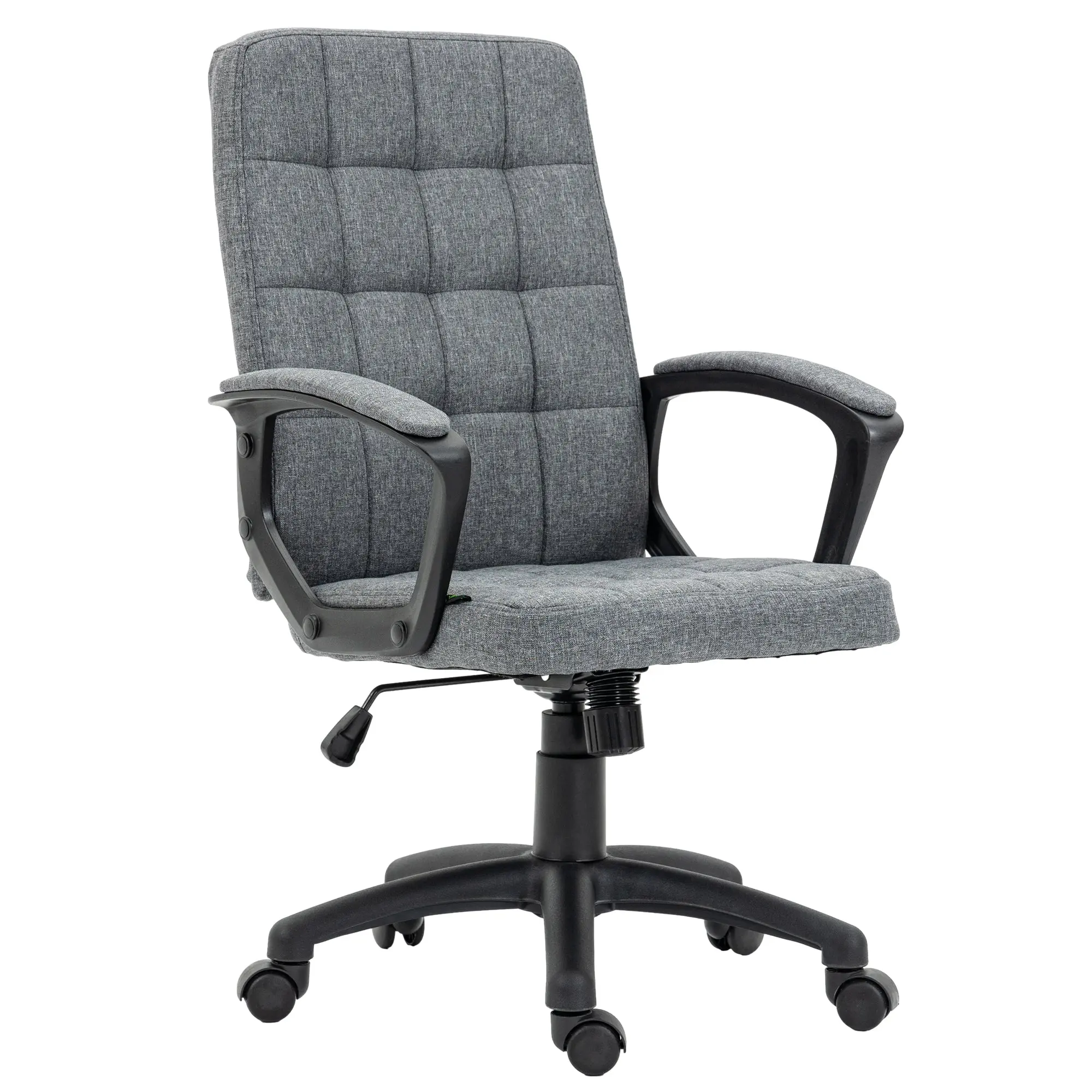 Office Chair Swivel Desk Chair with Adjustable Height and Armrests Modern Style 120 kg Load Capacity for Study 59x63x96-105.5 cm Dark Gray