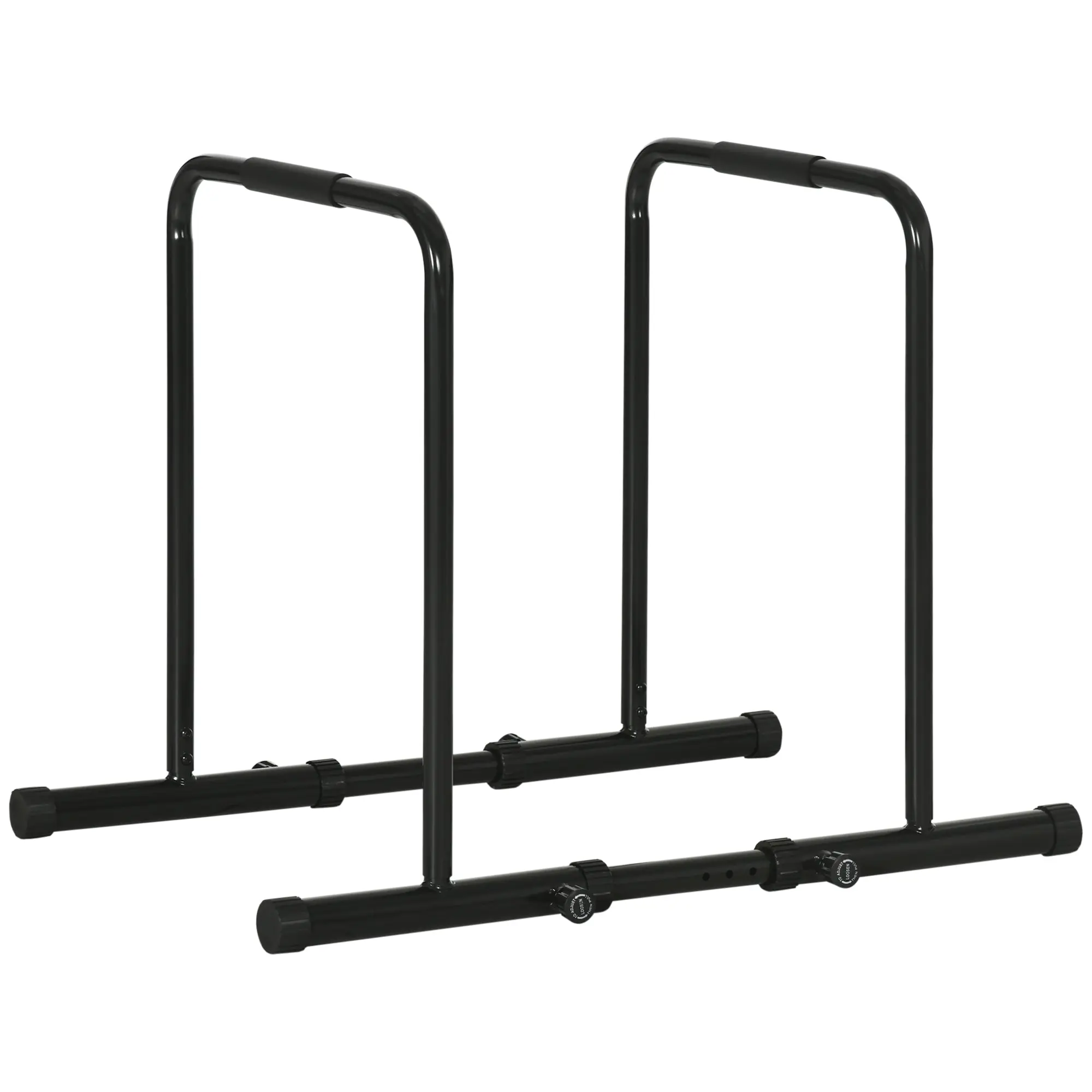 SPORTNOW Dip Bar made of adjustable steel with 6 adjustable lengths, 90-102x65x80-90 cm, Black