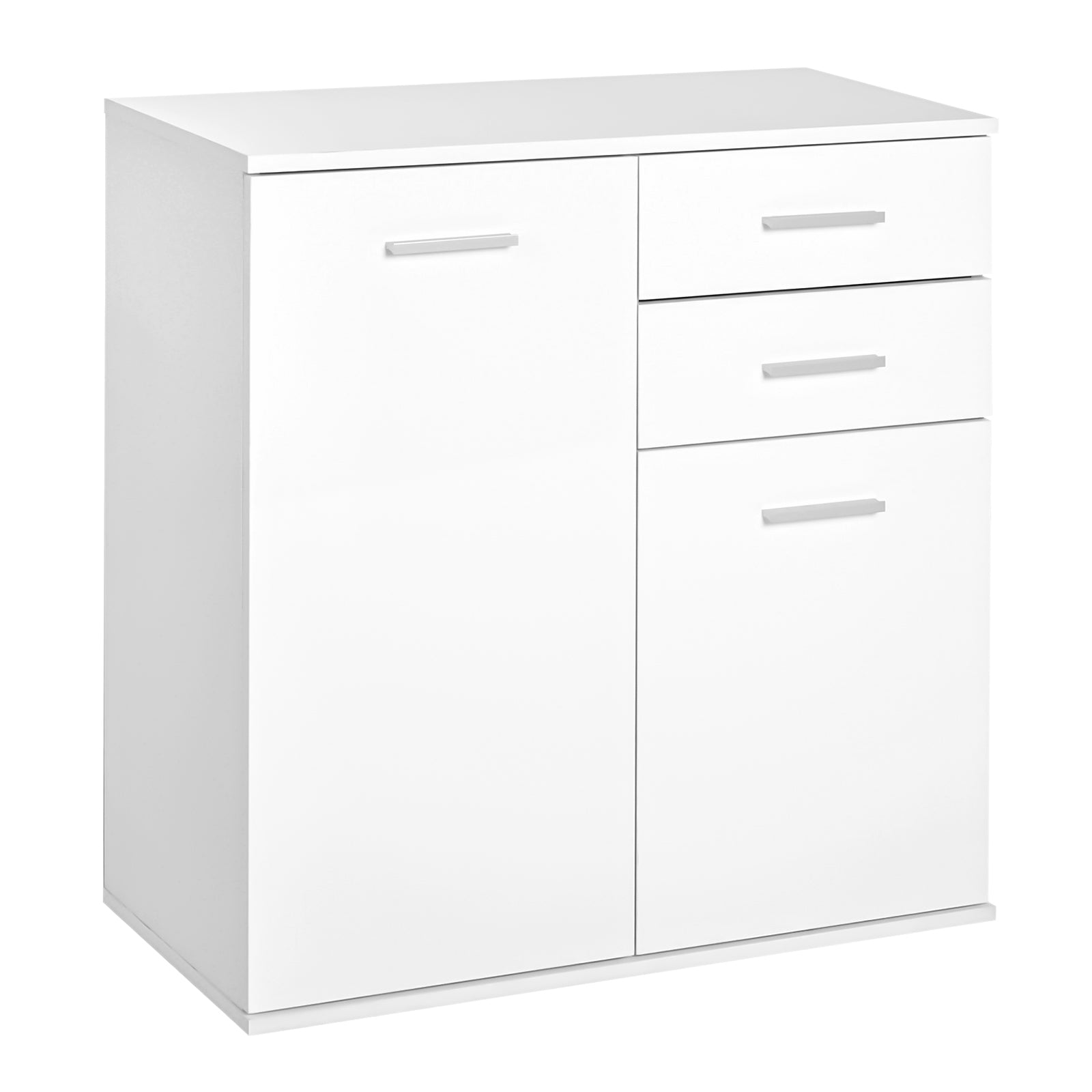 HOMCOM Kabinet Console Stranični Pult Shranjevalni Organizer za Jedilnico in Dnevno Sobo z Vrati in Predali 71x35x76cm