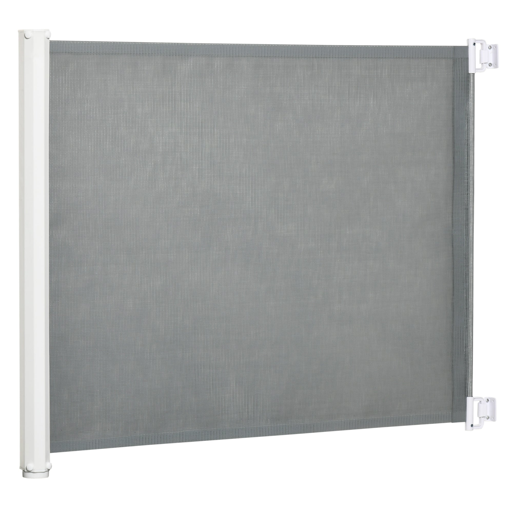 Dog Door Guard Stair Guard Safety Partition Partition Door Guard Stair Guard Extendable Stair Guard Roller Blind Roller Retractable Plastic Gray 115 x 82.5 cm