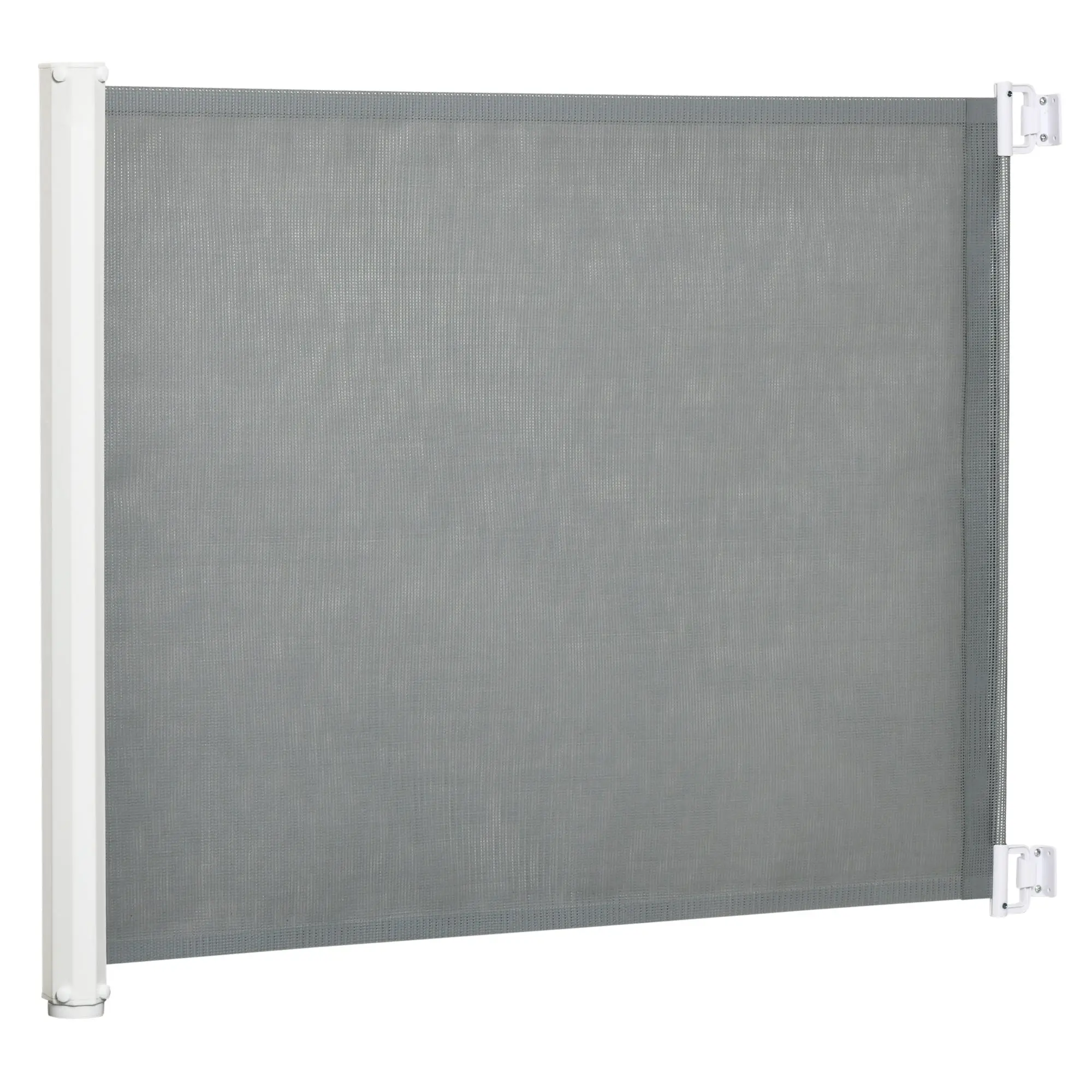 Dog Door Guard Stair Guard Safety Partition Partition Door Guard Stair Guard Extendable Stair Guard Roller Blind Roller Retractable Plastic Gray 115 x 82.5 cm