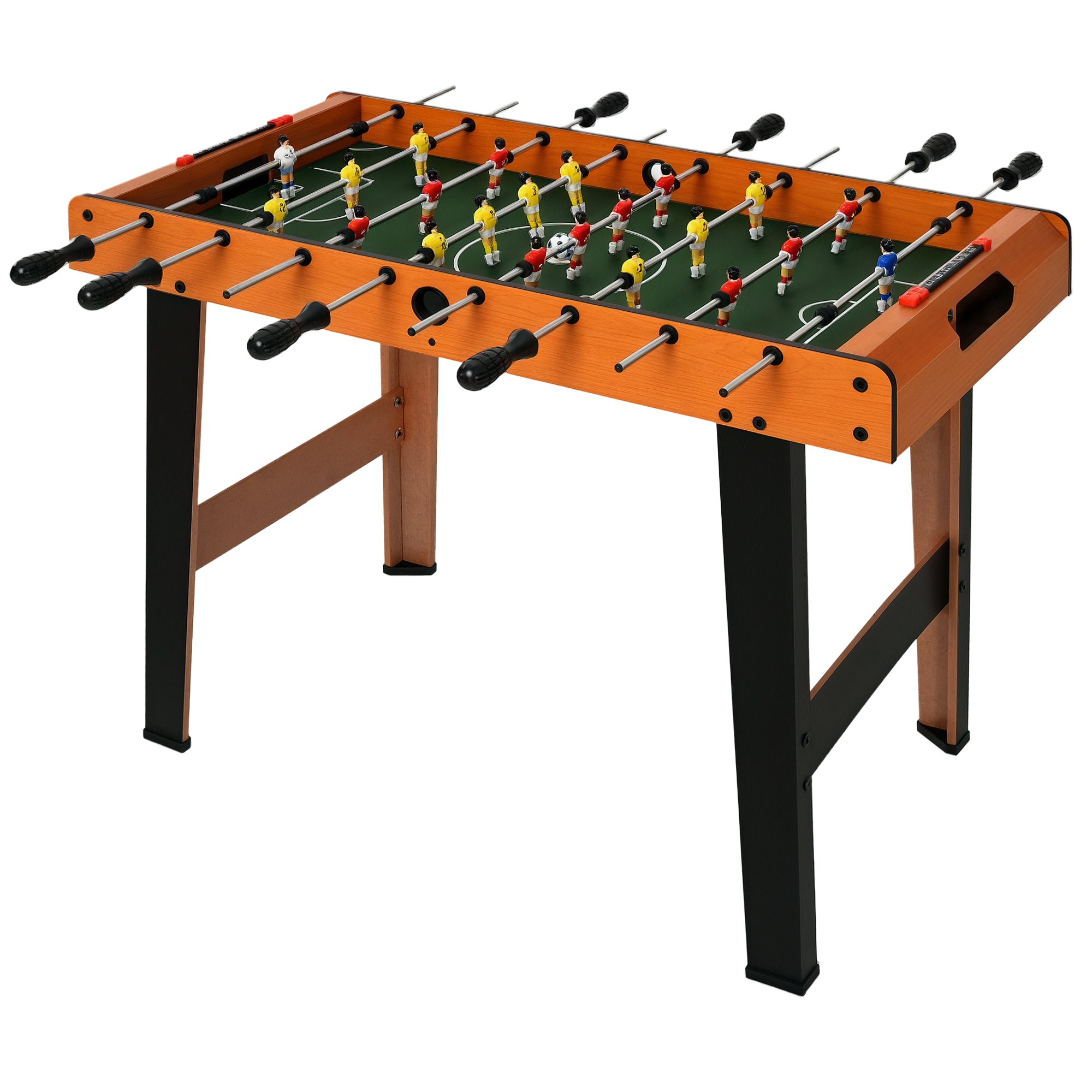 HOMCOM Kids Træ Foosball Bord Professionelt Bordfodboldbord med 22 Spillere, 2 Scoretavler, Lange og Korte Bordben 84,5x40x61,2 cm Træ og Sort