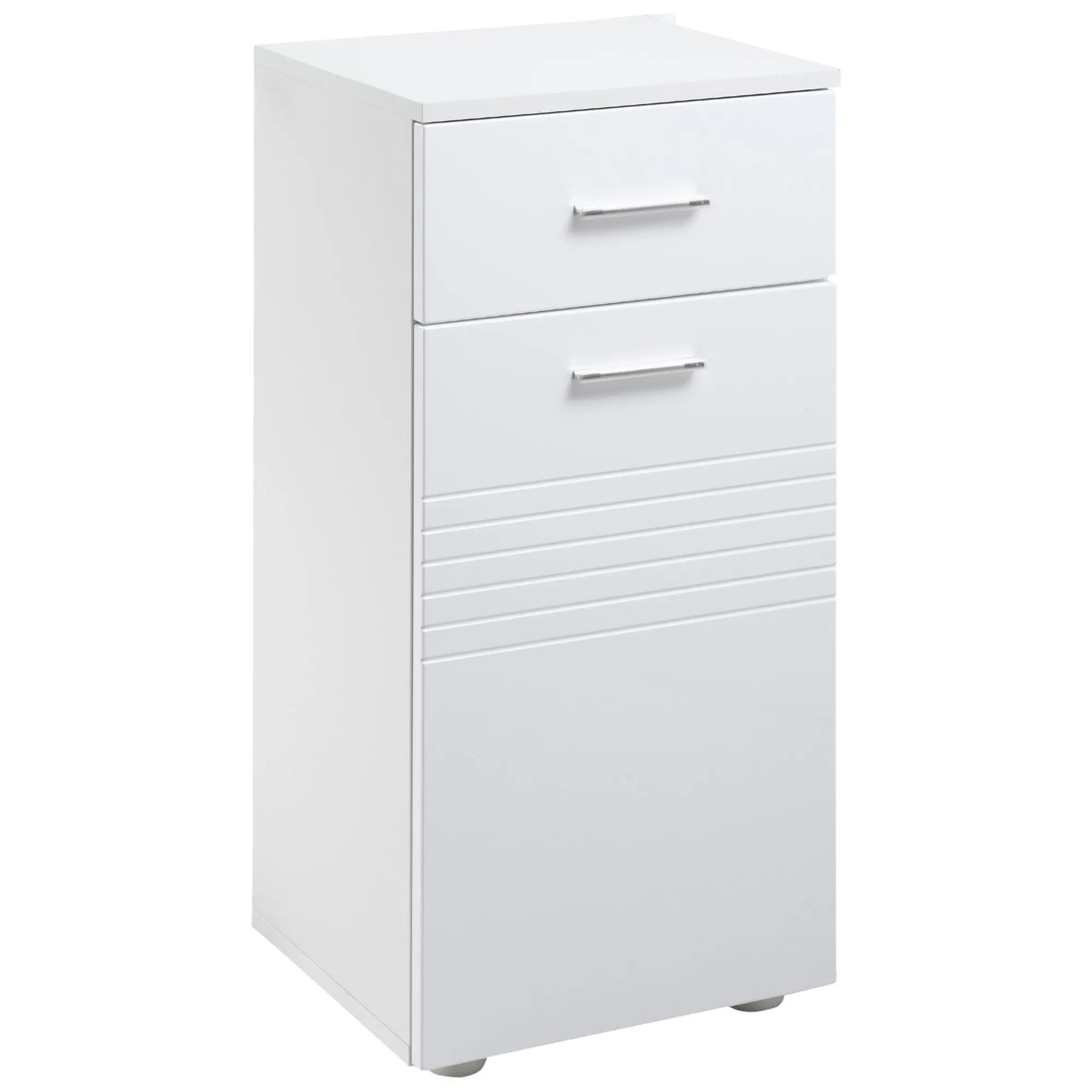 Bathroom Storage Cabinet Floor Cabinet with Door Drawer and Adjustable Shelf for Living Room Bedroom Bathroom 35x30x77.5 cm White