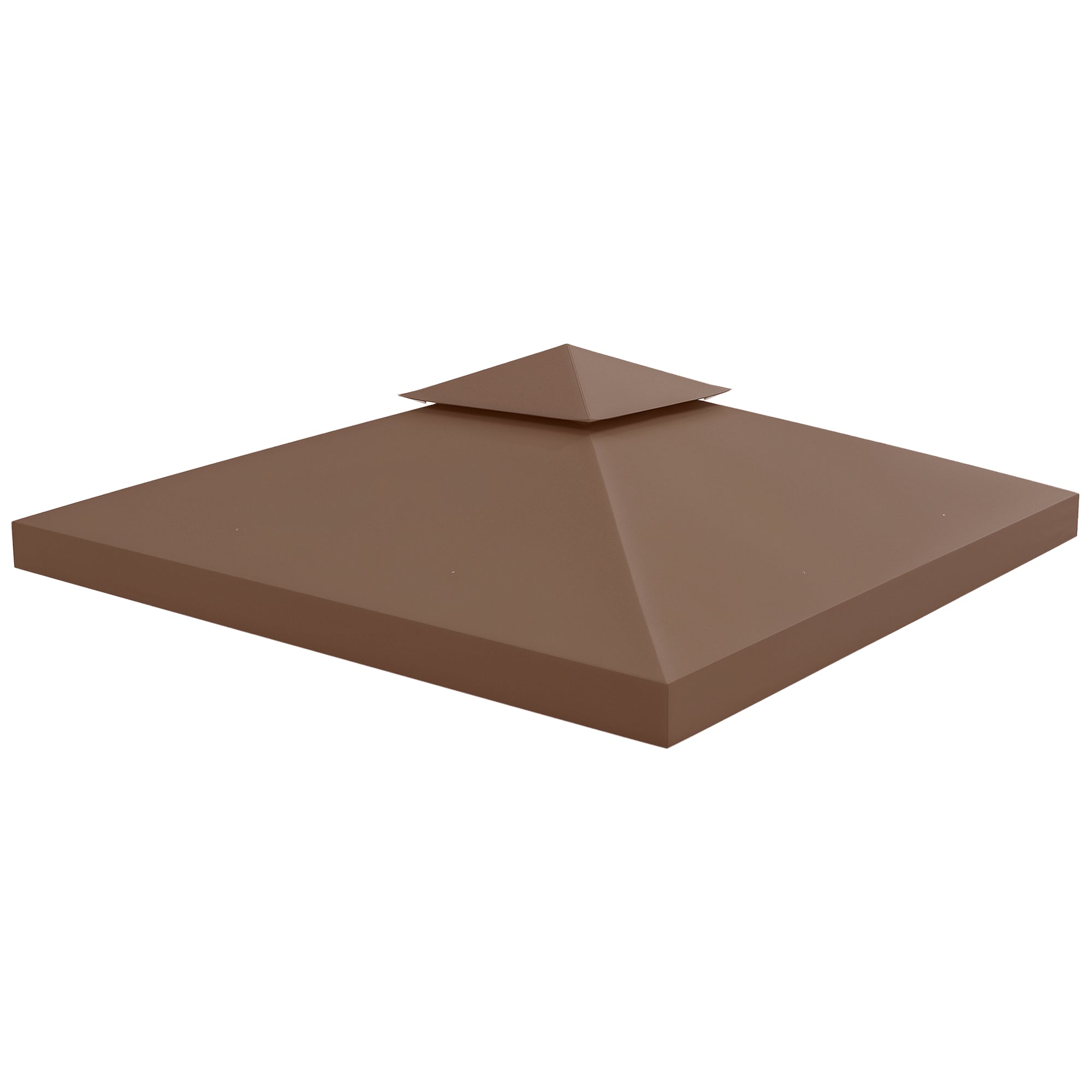 Outsunny Erstatnings Tag til Pavillon 3x3m Vandafvisende Tag til Metal Pavillon Erstatning Tag Have Pavillon Festtelt Have Telt Polyester Kaffe