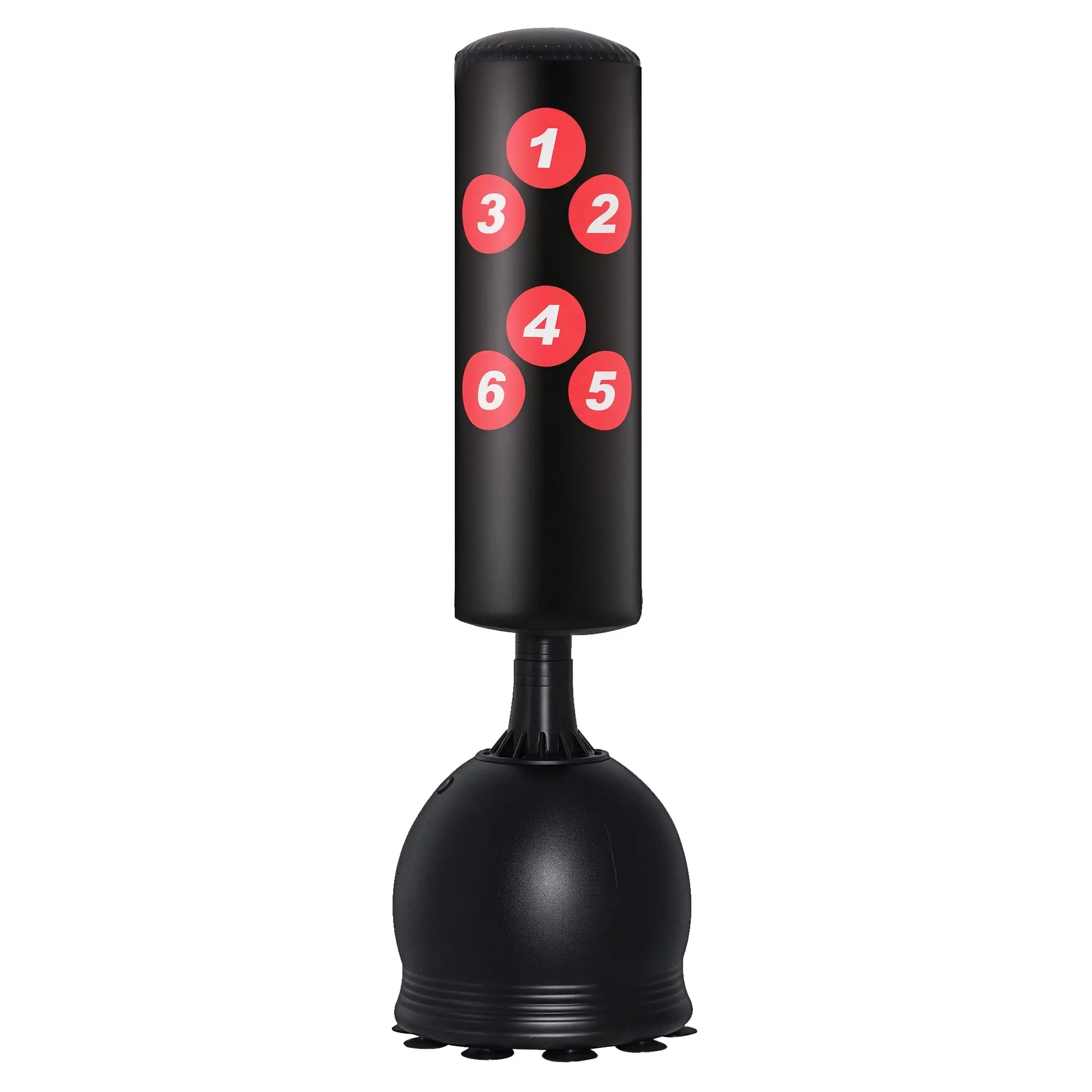 Punching Bag Standing 165cm Adult Free-Standing Heavy Duty Punching Bag with Suction Cup Base Boxing Partner Boxing Trainer Suitable for Professionals and Beginners Black