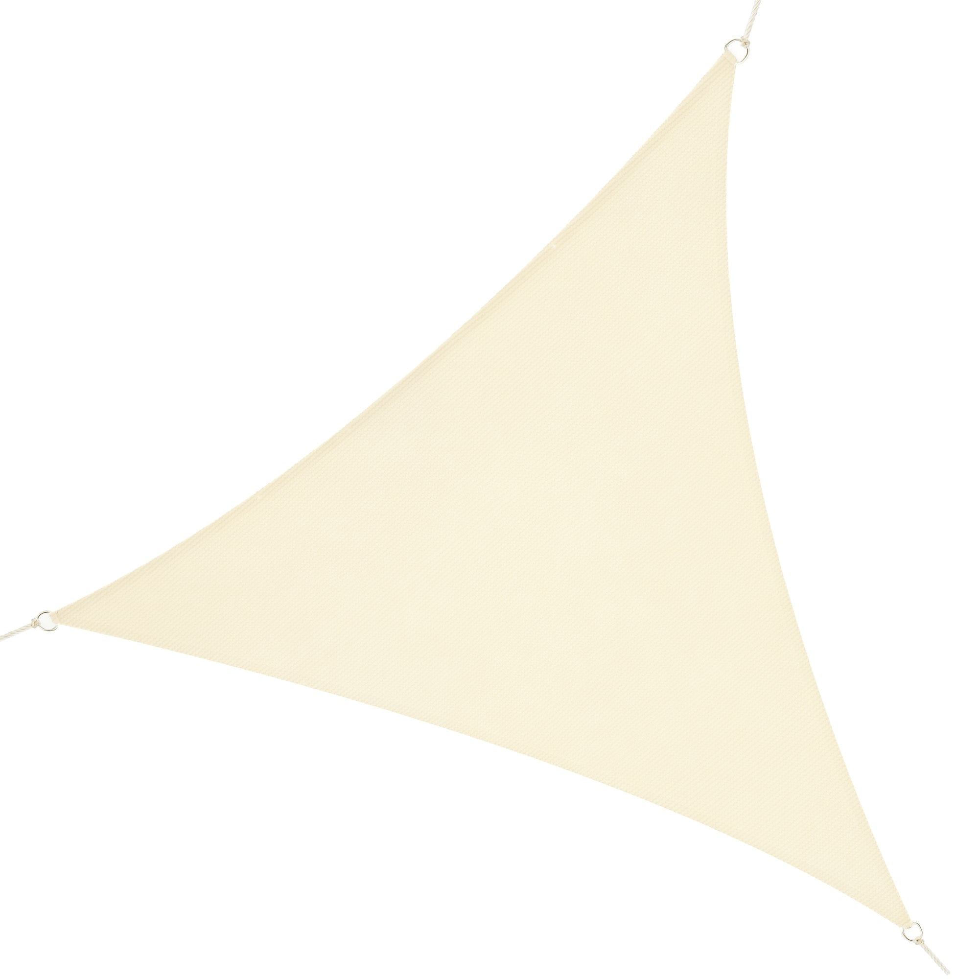 Outsunny - Trokutasta Platna Sjena, Dimenzija 5x5x5m, Boja Krem