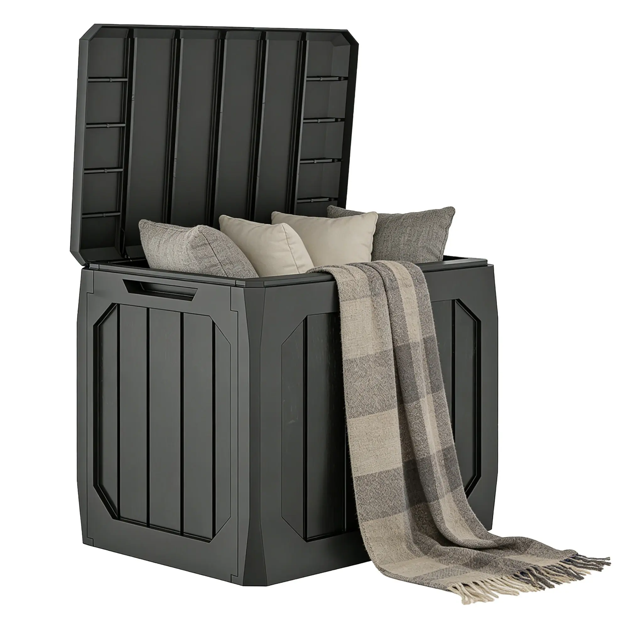 121 L (32 gal) Waterproof Outdoor Storage Box – UV?Resistant Plastic Chest with Handles & Lock, Supports up to 100 kg (220 lb)