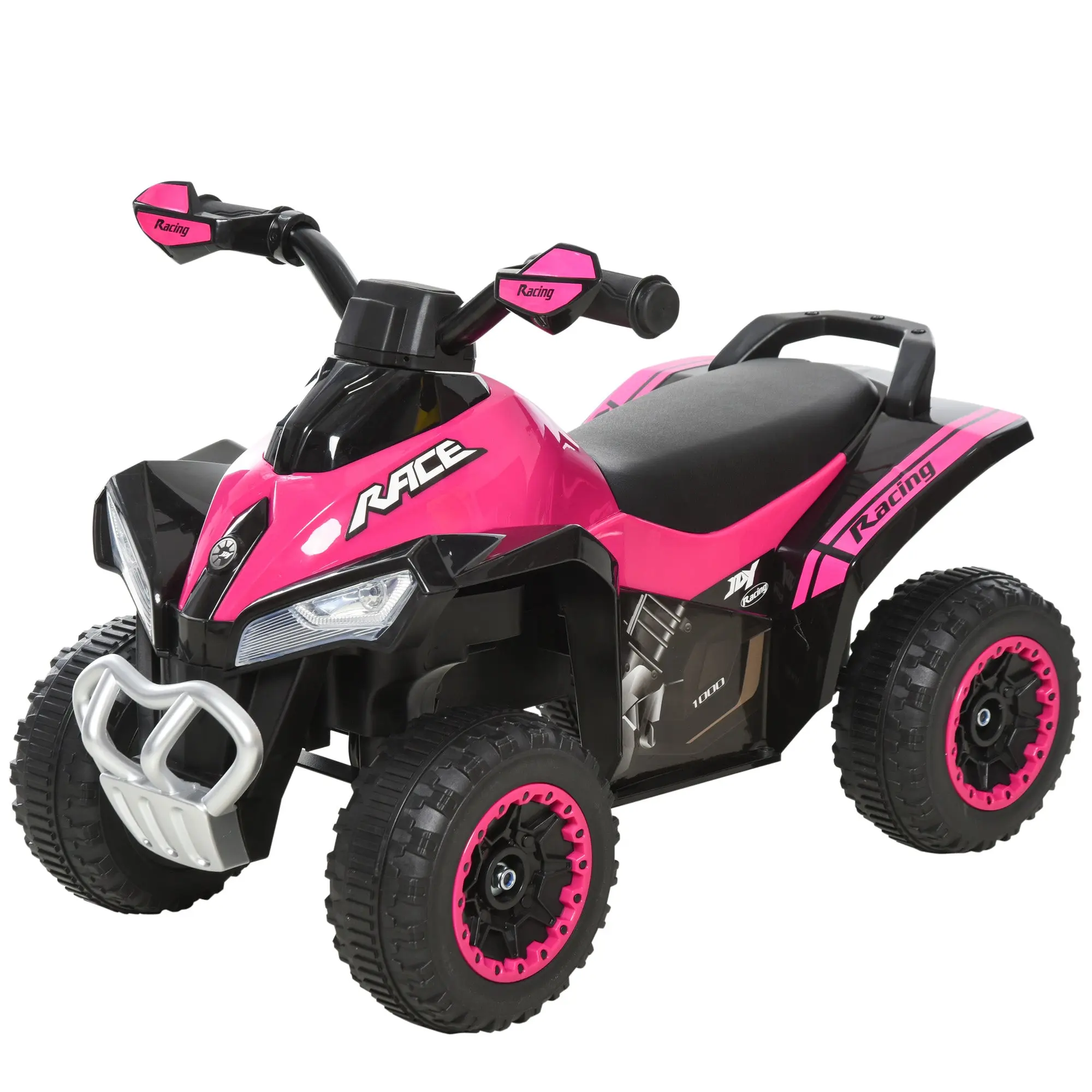 Kids Ride-On Car Pedal Go-Kart with Feet Slide Children's Car for 18-36 Months Light Music Plastic Steel Pink 67.5 x 38 x 44 cm